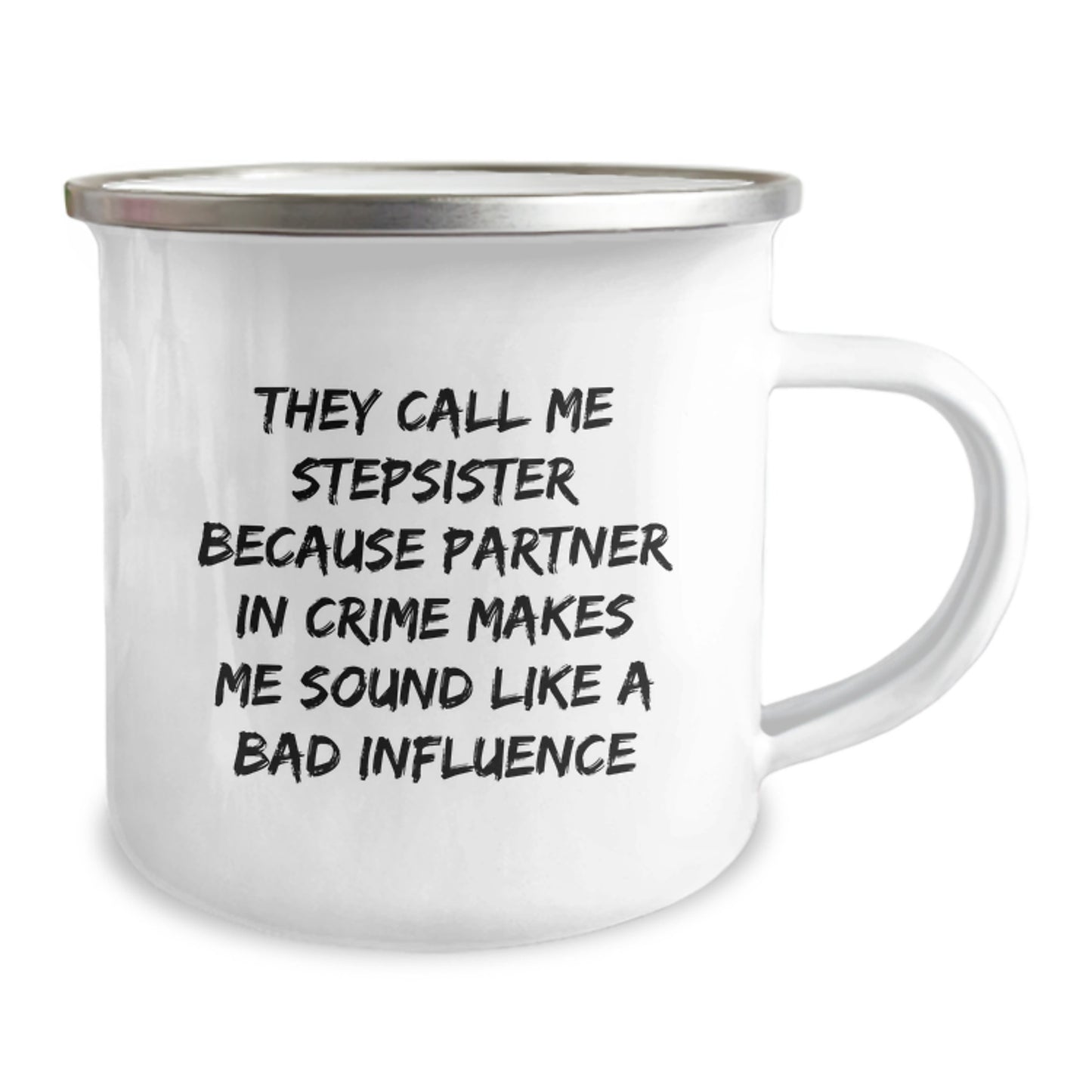 Unique Stepsister Birthday Unique Gifts from Family Members - Funny Camping Mug Partner In Crime - Image 2