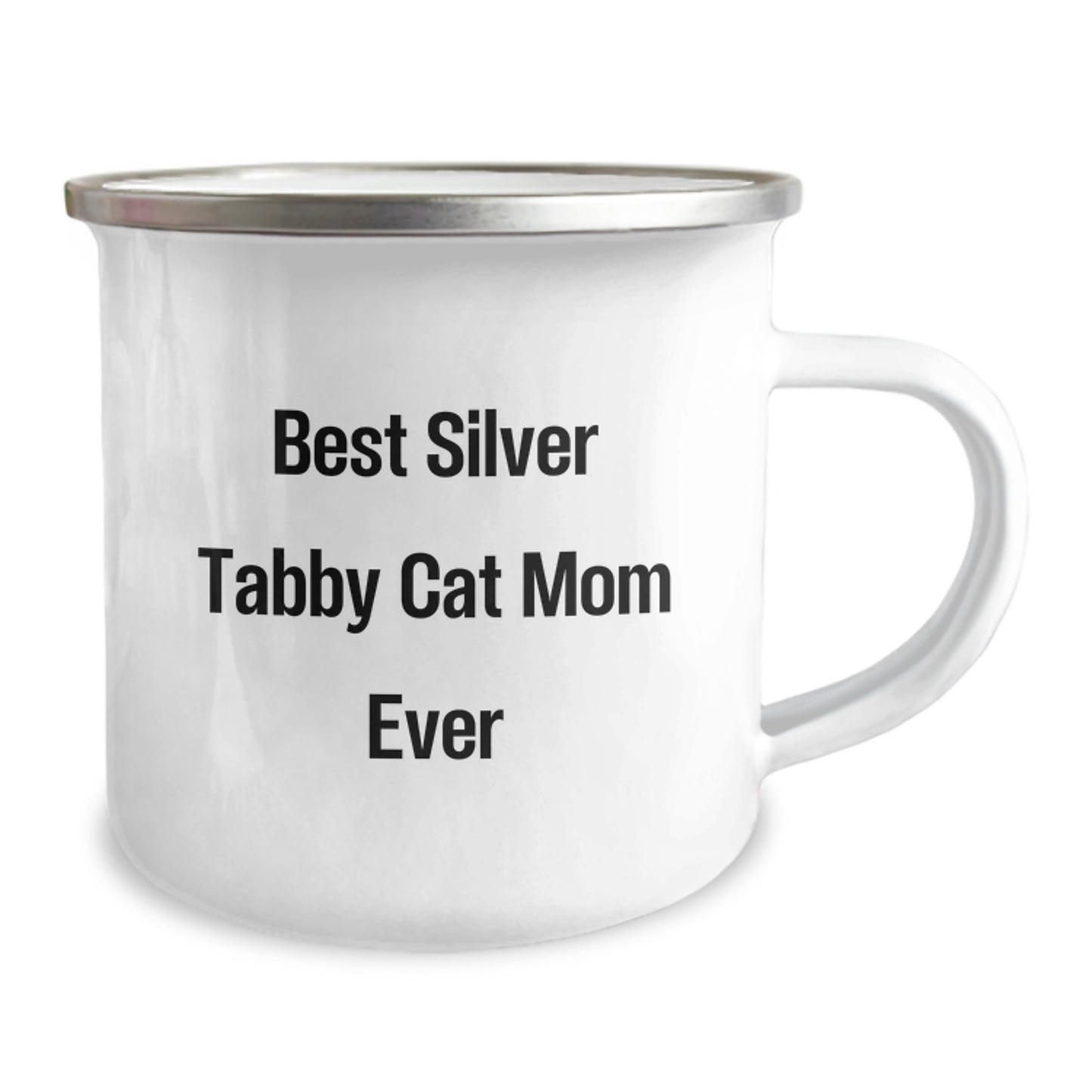 Silver Tabby Cat Mom Gifts from Friends Stainless Steel Camping Mug for Best Silver Tabby Cat Mom Ever Birthday Unique Presents - Image 2