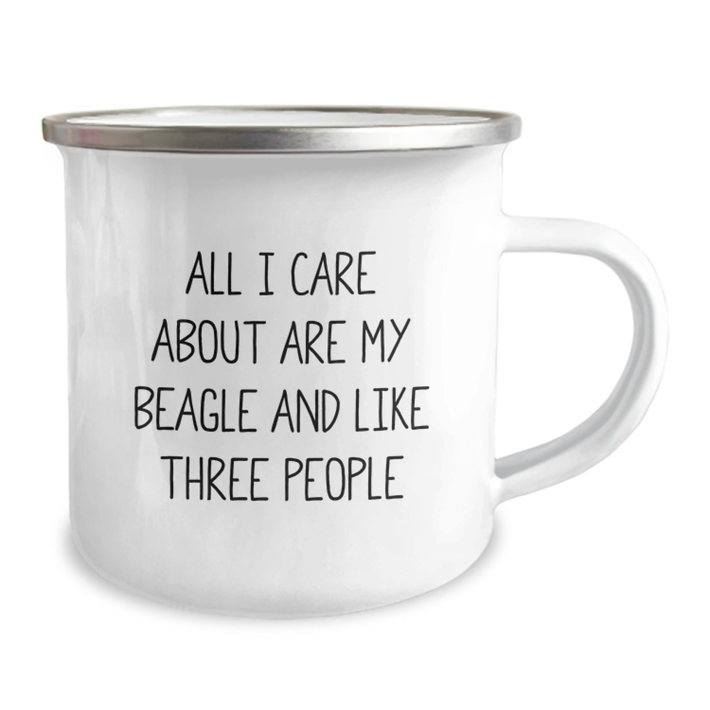 Beagle Dog Lovers' Birthday Unique Gift, Camping Mugs for Friends and Family, Funny Quote, 12 oz Stainless Steel with Enamel Finish, Gifts from Men, Women, Coworkers, Family - Image 2