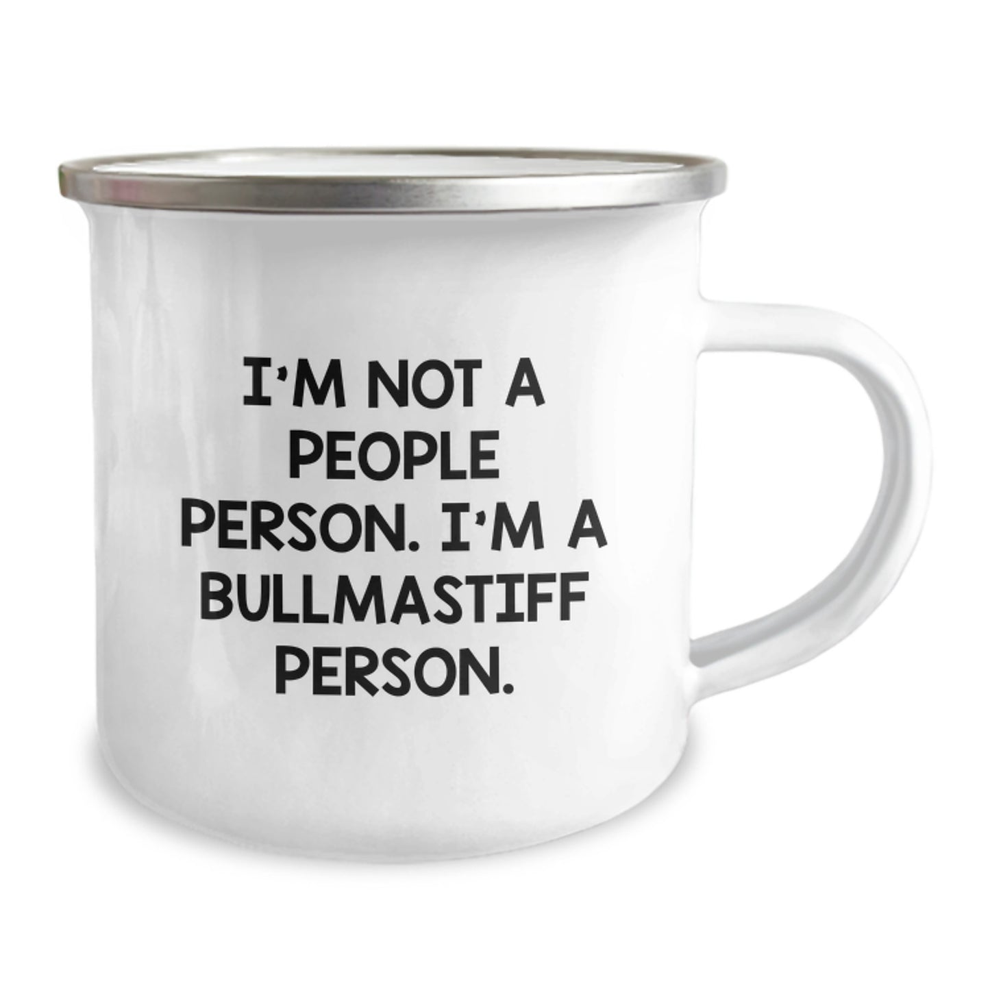 Bullmastiff Dog Camping Mug, Funny Quote for Bullmastiff Dog Lover, Gifts from Friends for Bullmastiff Dog Enthusiast, Birthday Unique Mug for Bullmastiff Dog Person - Image 2