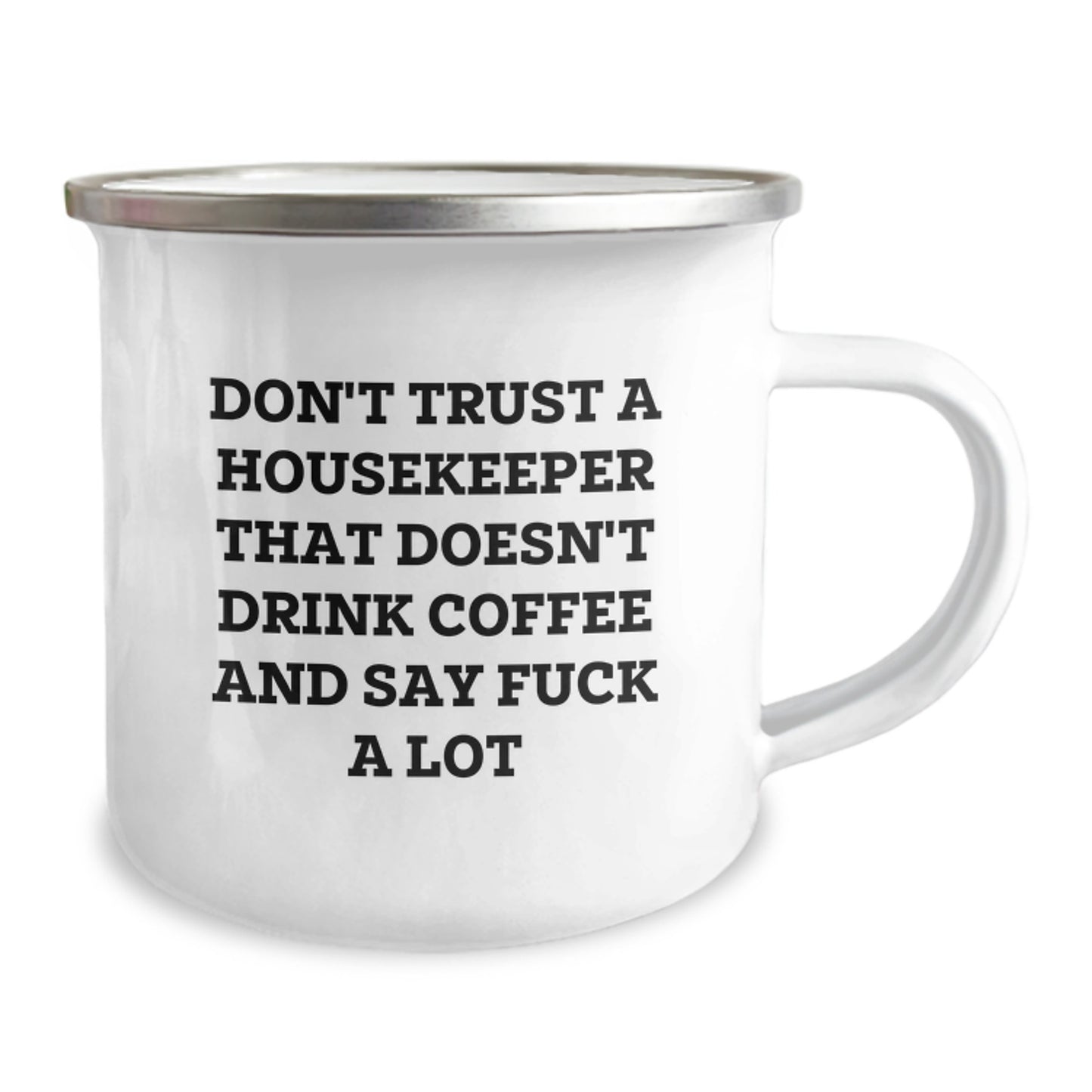 Funny Housekeeper Gifts for Her, Housekeeper Camping Mug with Sassy Quote, Gifts from Friends and Family for Christmas - Image 2