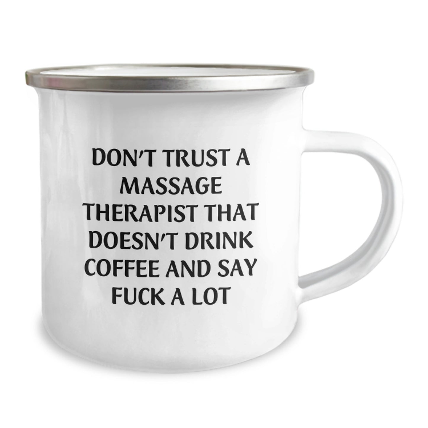 Massage Therapist Graduation Gifts from Friends - Funny Camping Mug 'Don't Trust A Massage Therapist That Doesn't Drink Coffee' - Unique Gifts for Massage Therapist Men or Women - Image 2