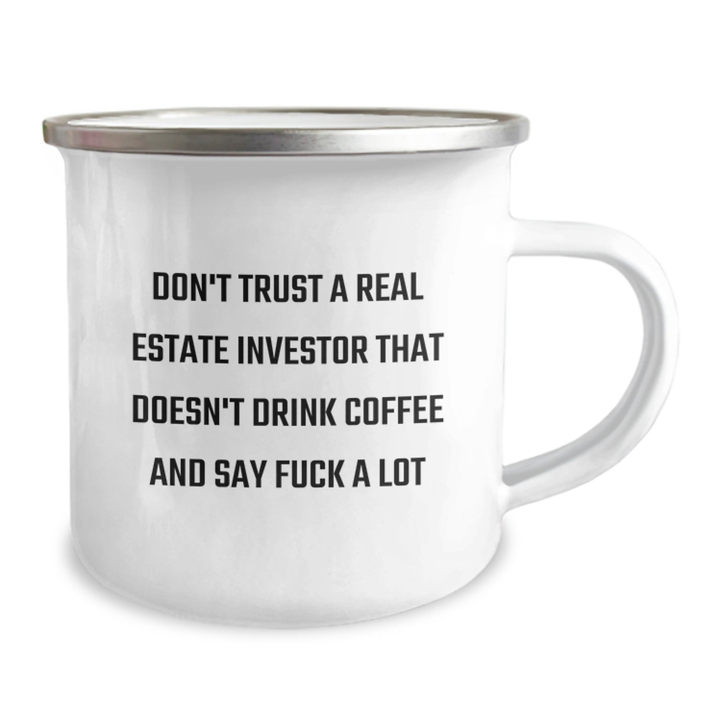 Funny Real Estate Investor Gifts, Camping Mug for Birthday, Gifts from Friends and Family for Real Estate Investors Who Drink Coffee and Say F*ck, 12oz Stainless Steel - Image 2