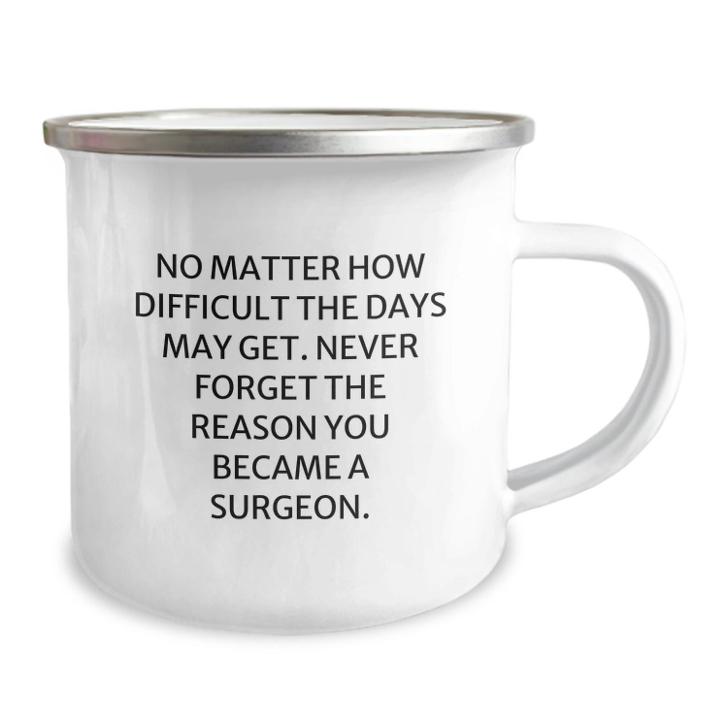 Christmas Unique Gifts for Surgeon Friends, Funny Camping Mugs for Men, 'No Matter How Difficult The Days May Get. Never Forget The Reason You Became A Surgeon.' - Image 2