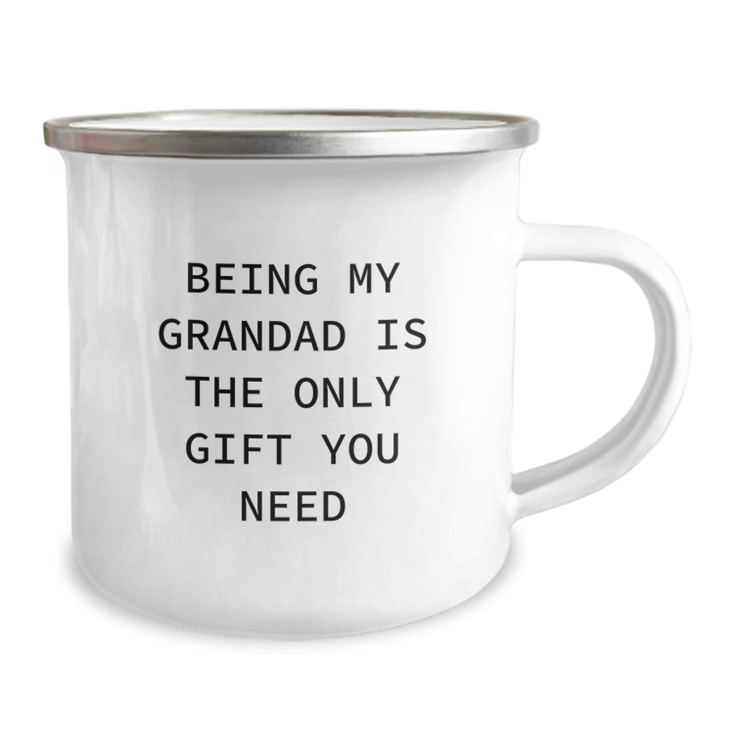 Funny Grandad Gifts Being My Grandad Is The Only Gift He Needs Christmas Camping Mug - Image 2