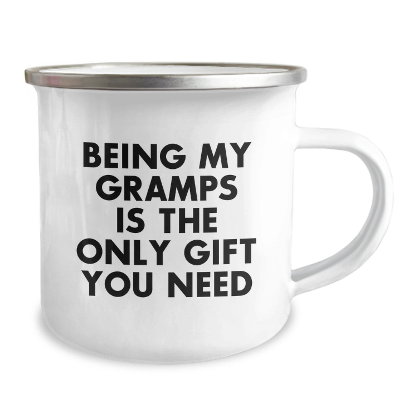 Gramps Camping Mug, Funny Quote 'Being My Gramps Is The Only Gift You Need', Gifts for Gramps, Unique Christmas Unique Gifts from Family - Image 2