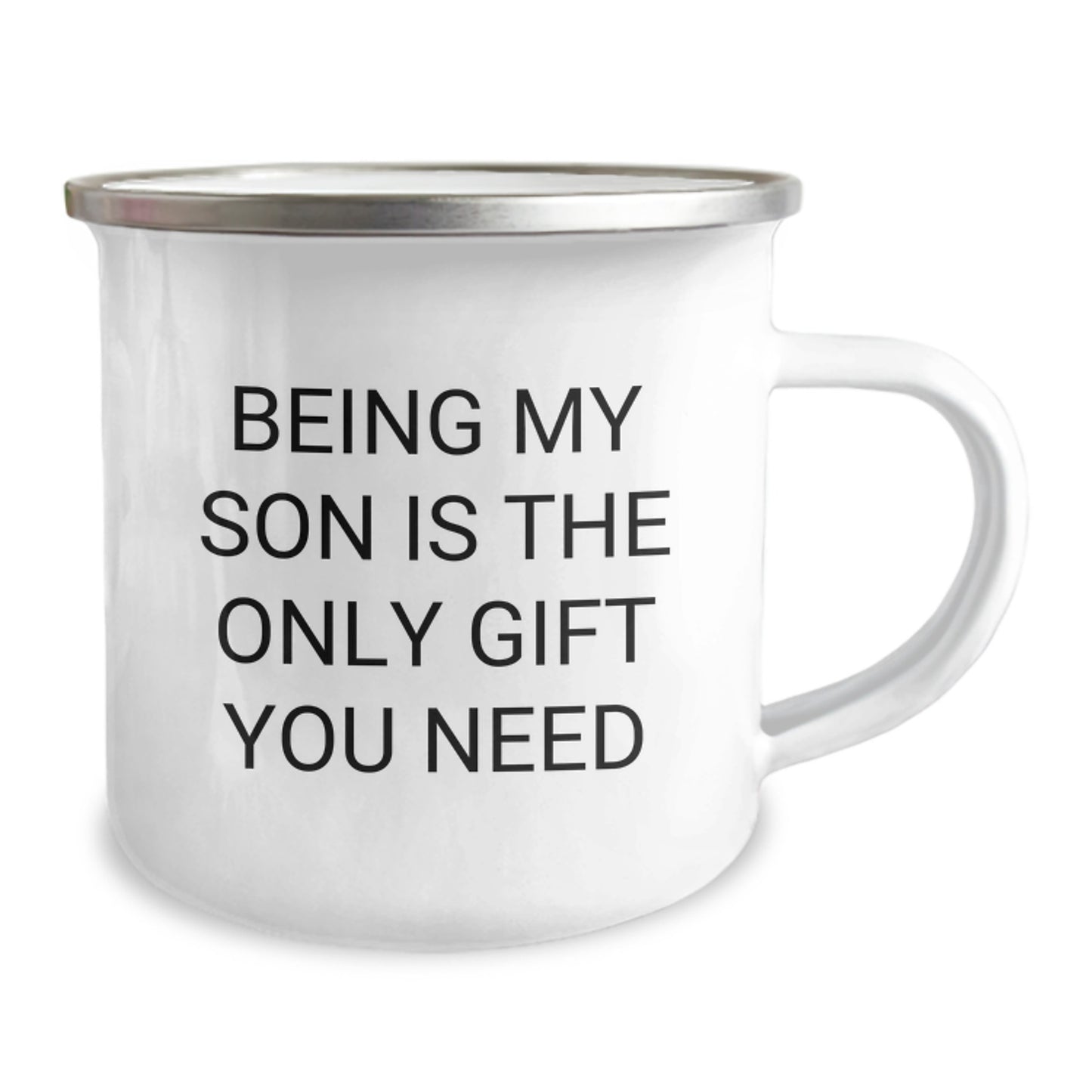 Funny Son Camping Mug Gifts for Men - Being My Son Is The Only Gift You Need, Unique Christmas Memorable Presents for Sons - Image 2