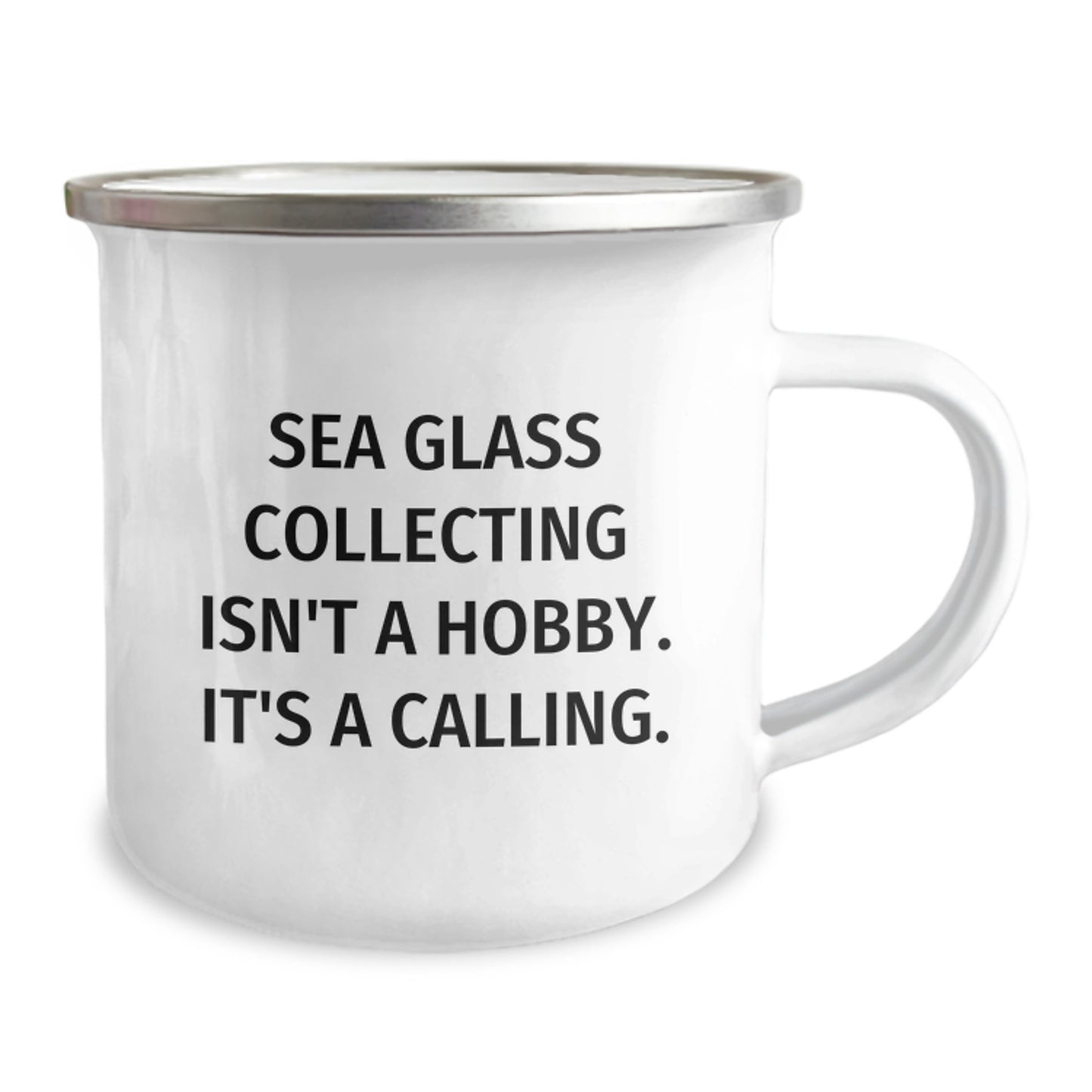 Gifts from Sea Glass Lovers, Inspirational Camping Mug for Women Collectors, Sea Glass Collecting Isn't A Hobby Funny Quote Christmas Unique Gifts - Image 2
