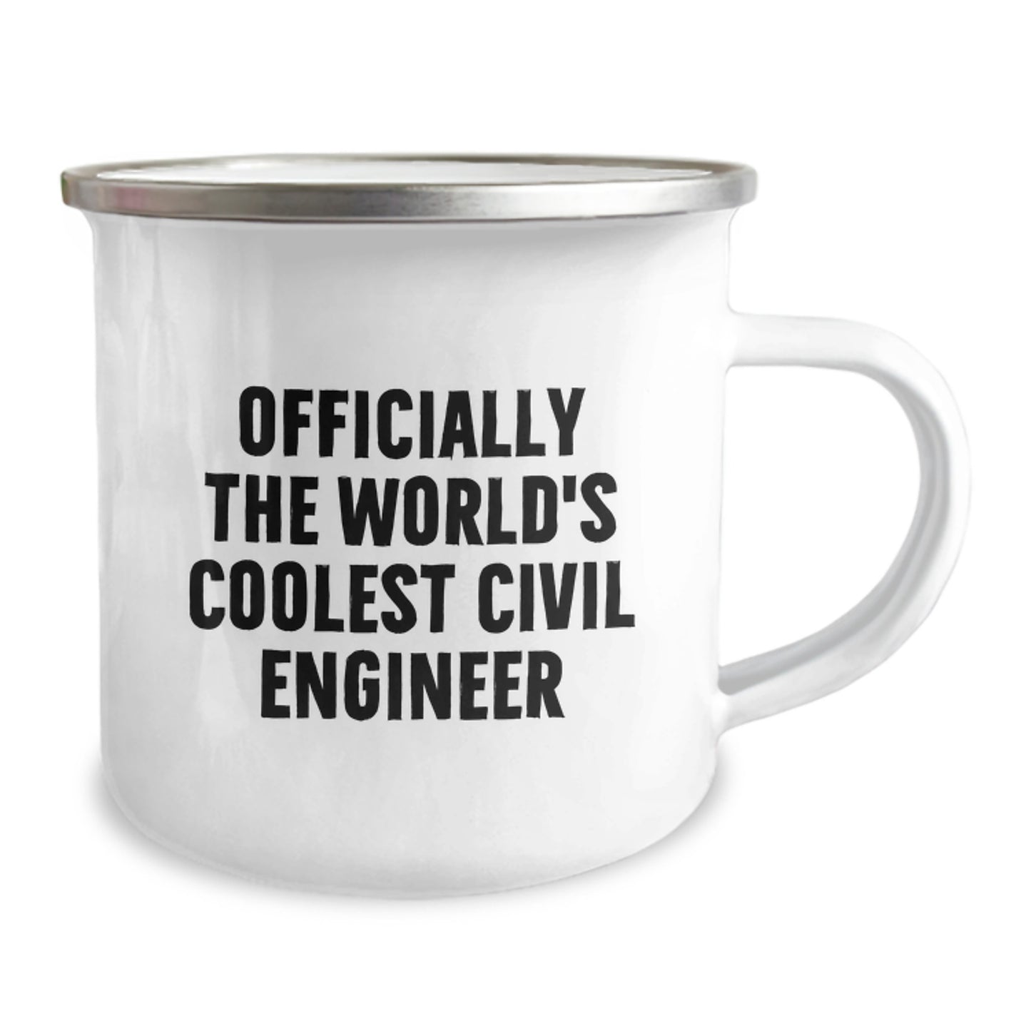 Funny Civil Engineer Gifts for Men, 'Officially The World's Coolest Civil Engineer' Camping Mug for Christmas Unique Gifts - Image 2