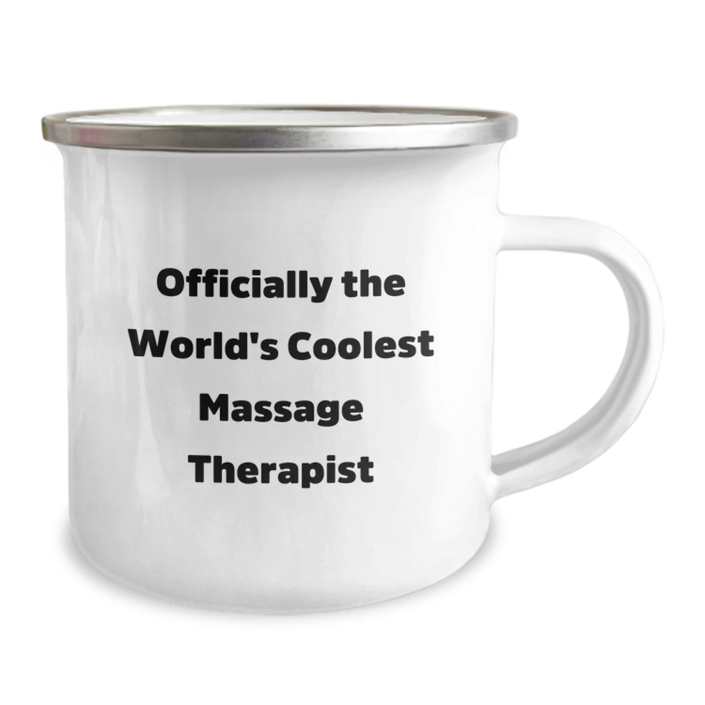 Funny Massage Therapist Gifts for Men - Officially The World's Coolest Massage Therapist Camping Mug - Unique Christmas Unique Gift from Friends to Family - Image 2