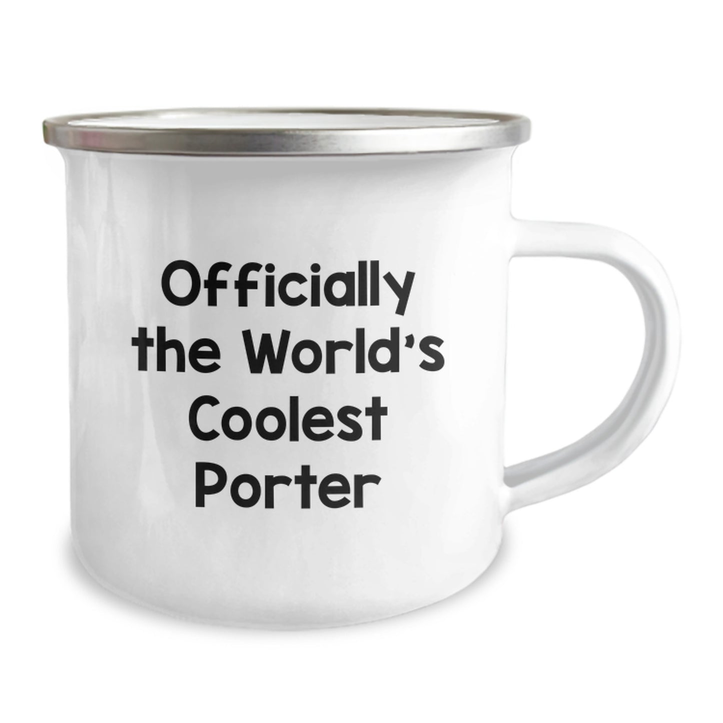 Funny Porter Gifts Christmas Unique Gifts from Men to Friends Camping Mug - 'Officially The World's Coolest Porter' - Image 2