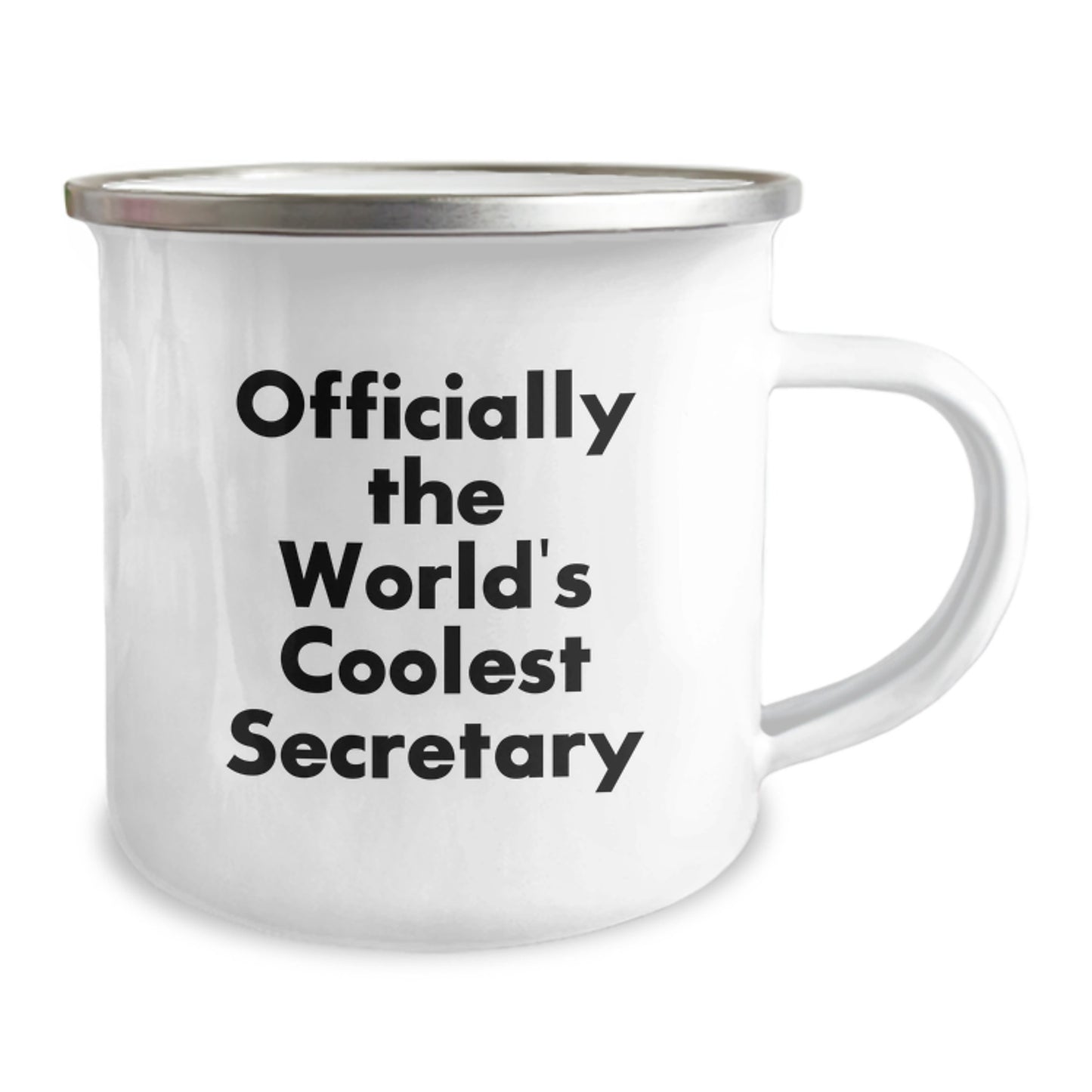 Funny Secretary Birthday Unique Gifts from Friends Unique Camping Mugs - 'Officially The World's Coolest Secretary' - Image 2