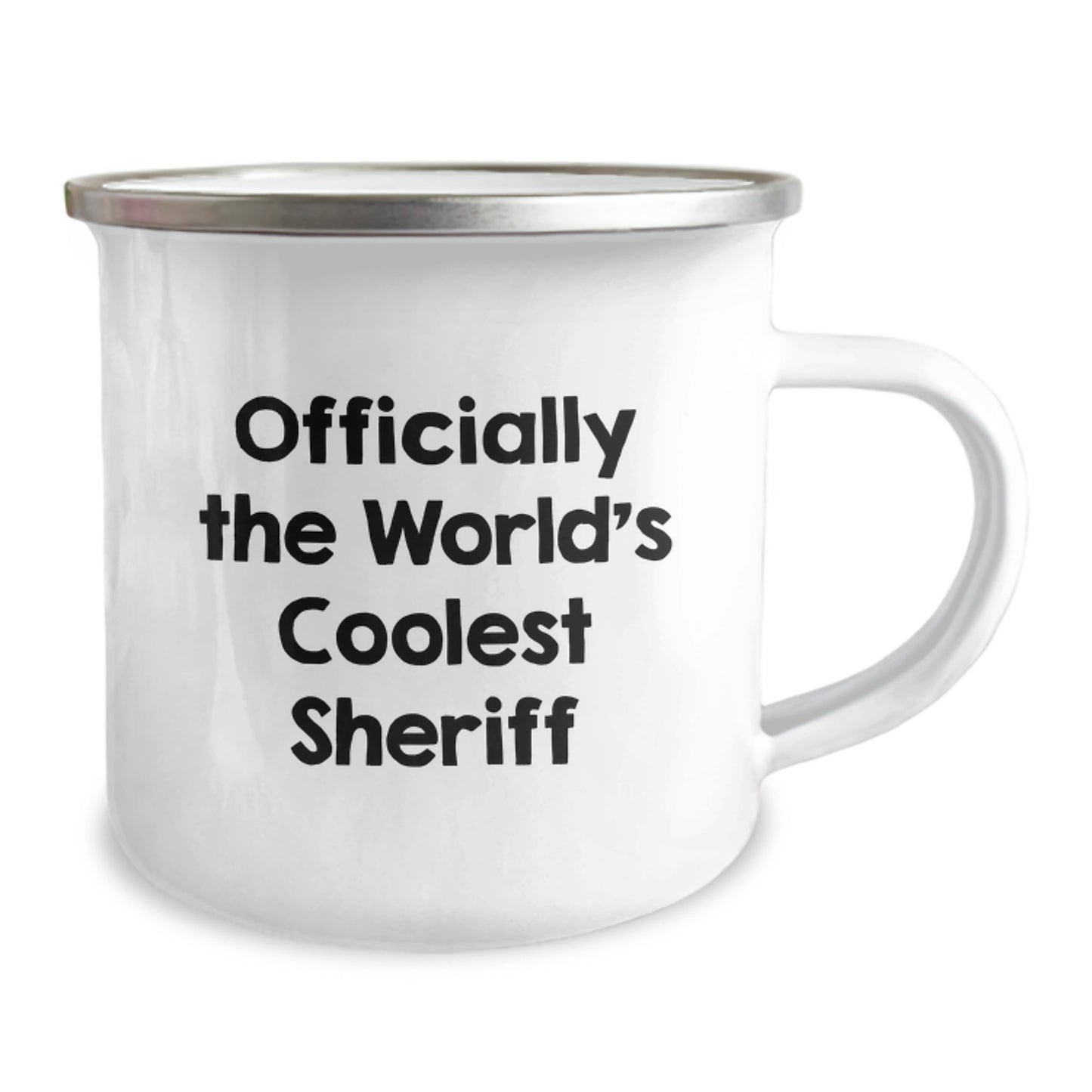 Funny Sheriff Gifts, Officially The World's Coolest Sheriff Camping Mug, Christmas Unique Sheriff Mugs for Sheriff - Image 2