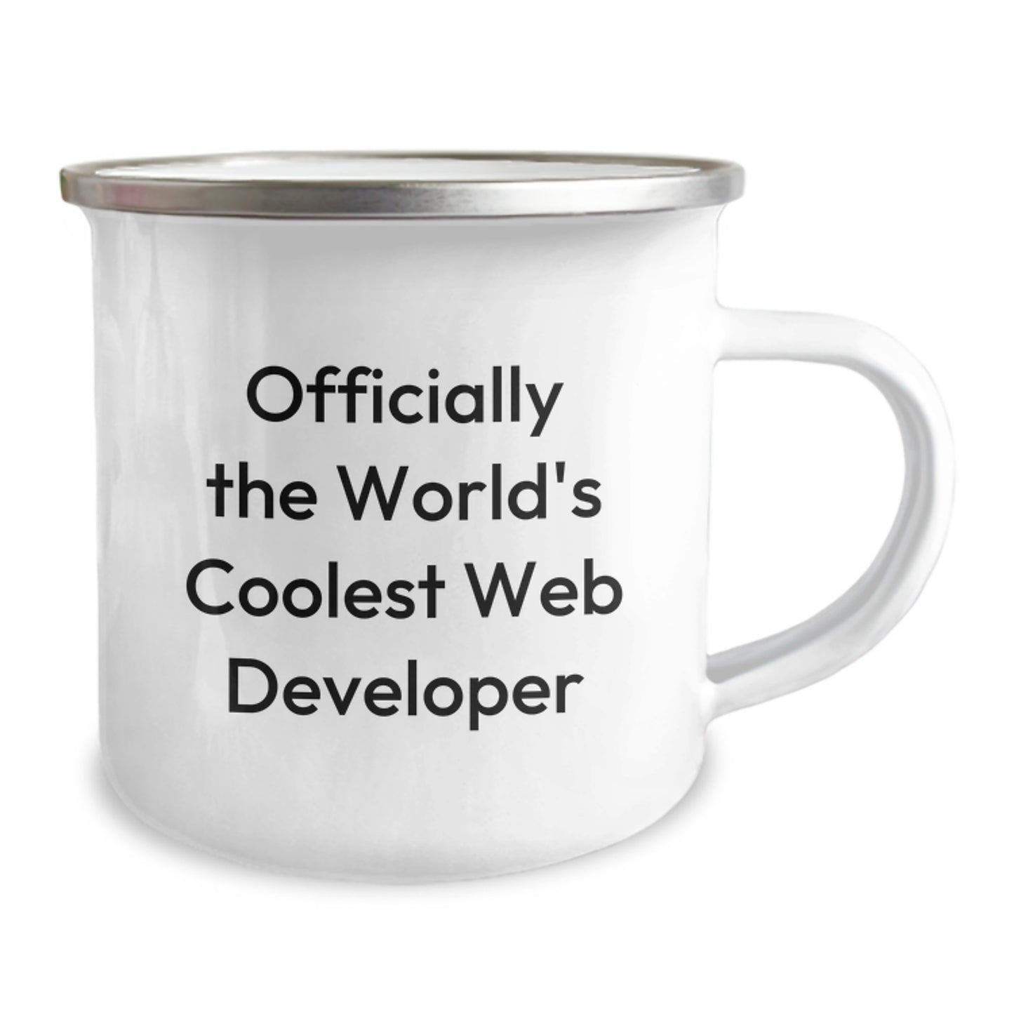 Funny Web Developer Gifts from Friends - Christmas Unique Presents for Men - Officially The World's Coolest Web Developer Camping Mug - Image 2