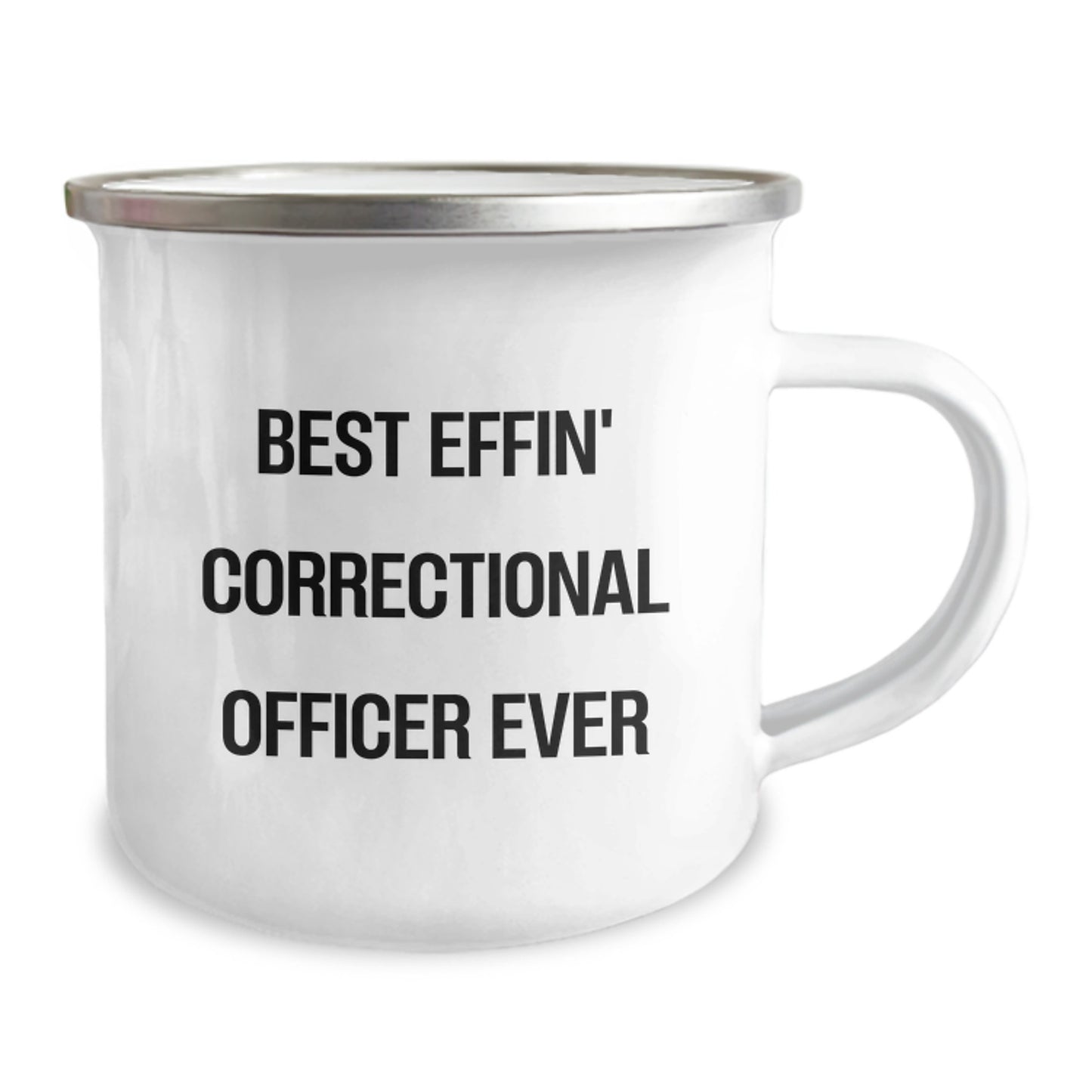 Funny Correctional Officer Gifts for Men - Best Effin' Correctional Officer Ever Camping Mug for Christmas Unique Gifts from Husband - Image 2