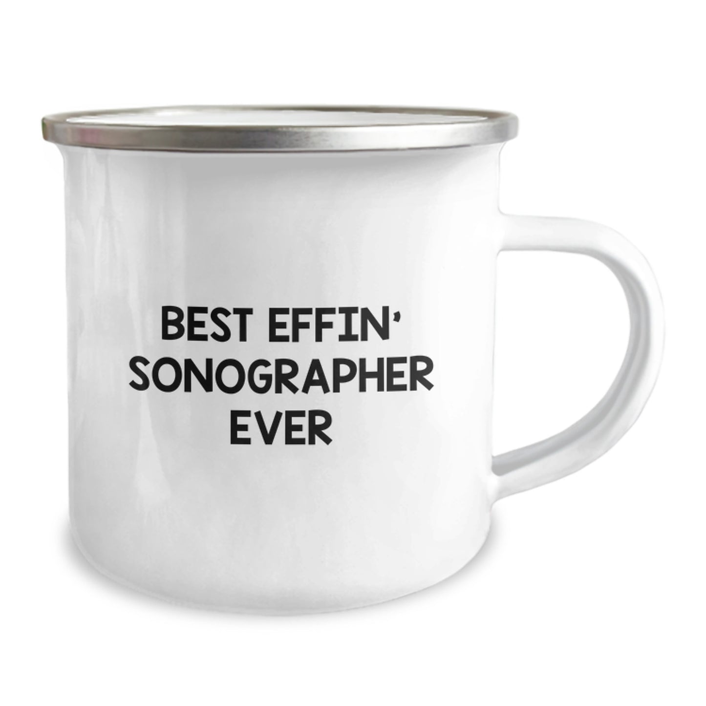 Funny Sonographer Gifts for Him or Her - 'Best Effin' Sonographer Ever' Christmas Unique Mugs for Camping - Image 2