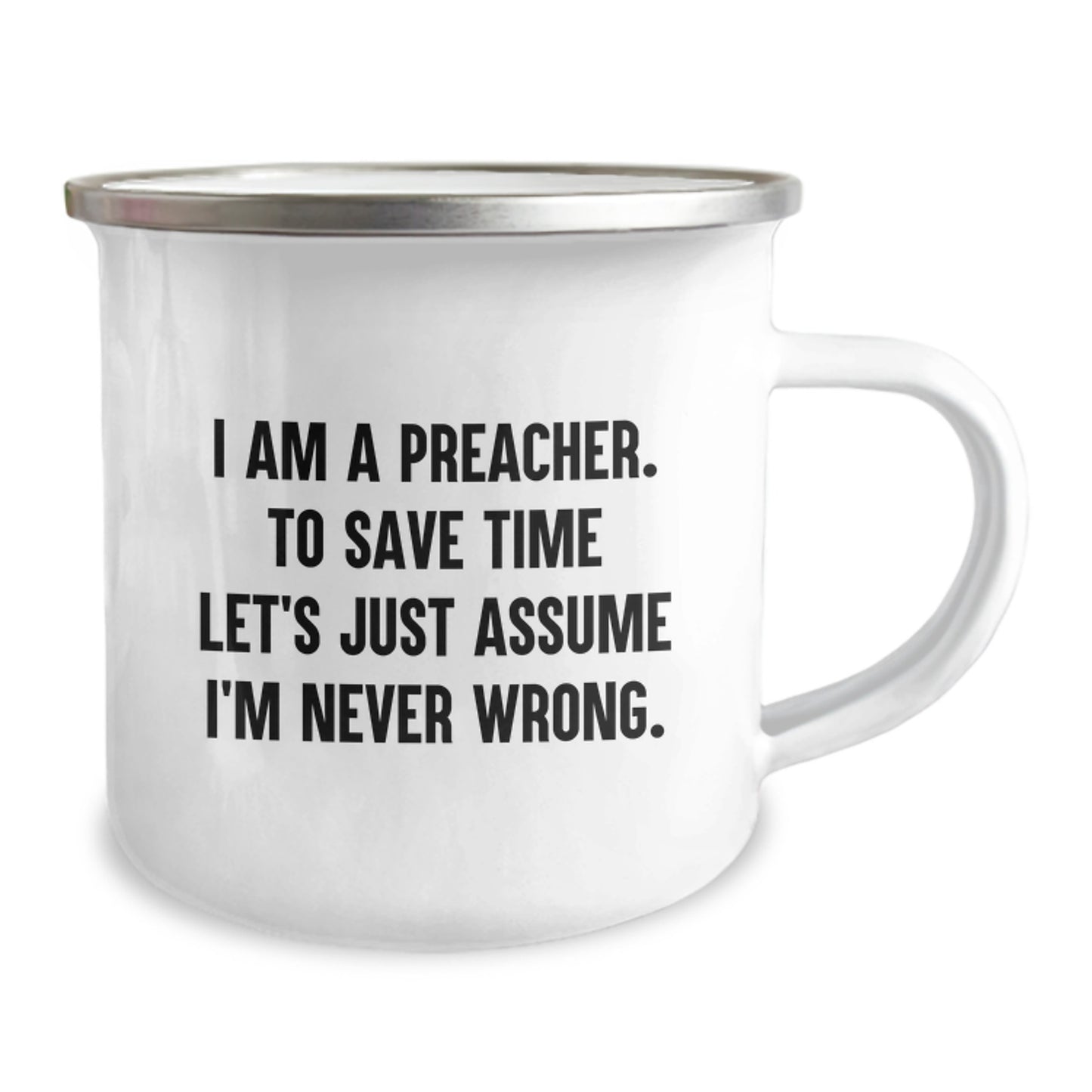 Funny Preacher Gifts for Men, Christmas Unique Mugs, I Am A Preacher Camping Mug, Sarcastic Humor - Image 2