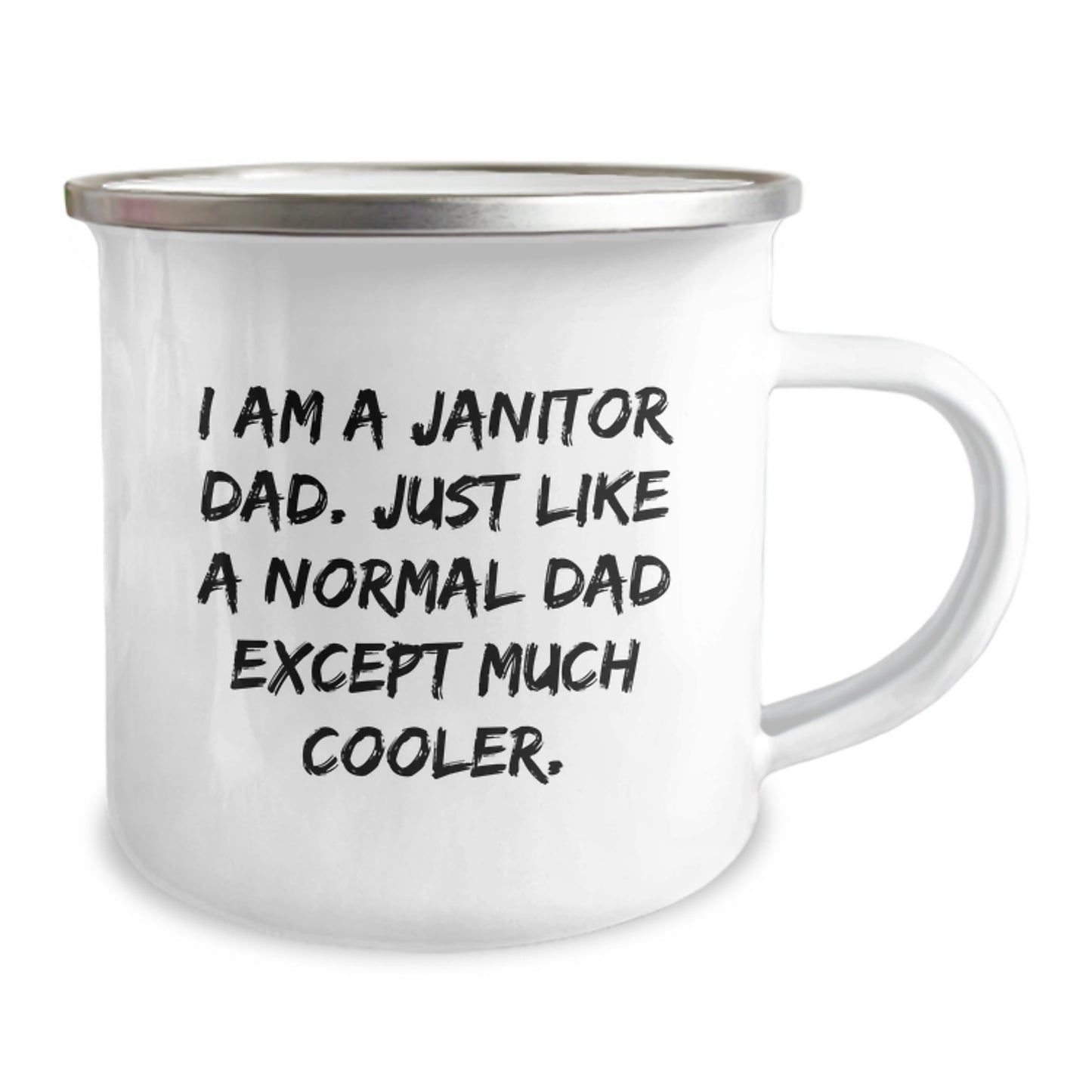 Funny Janitor Gifts from Men, Valentine's Unique Gifts for Janitor Dad, Camping Mug with I Am A Janitor Dad Quote - Image 2