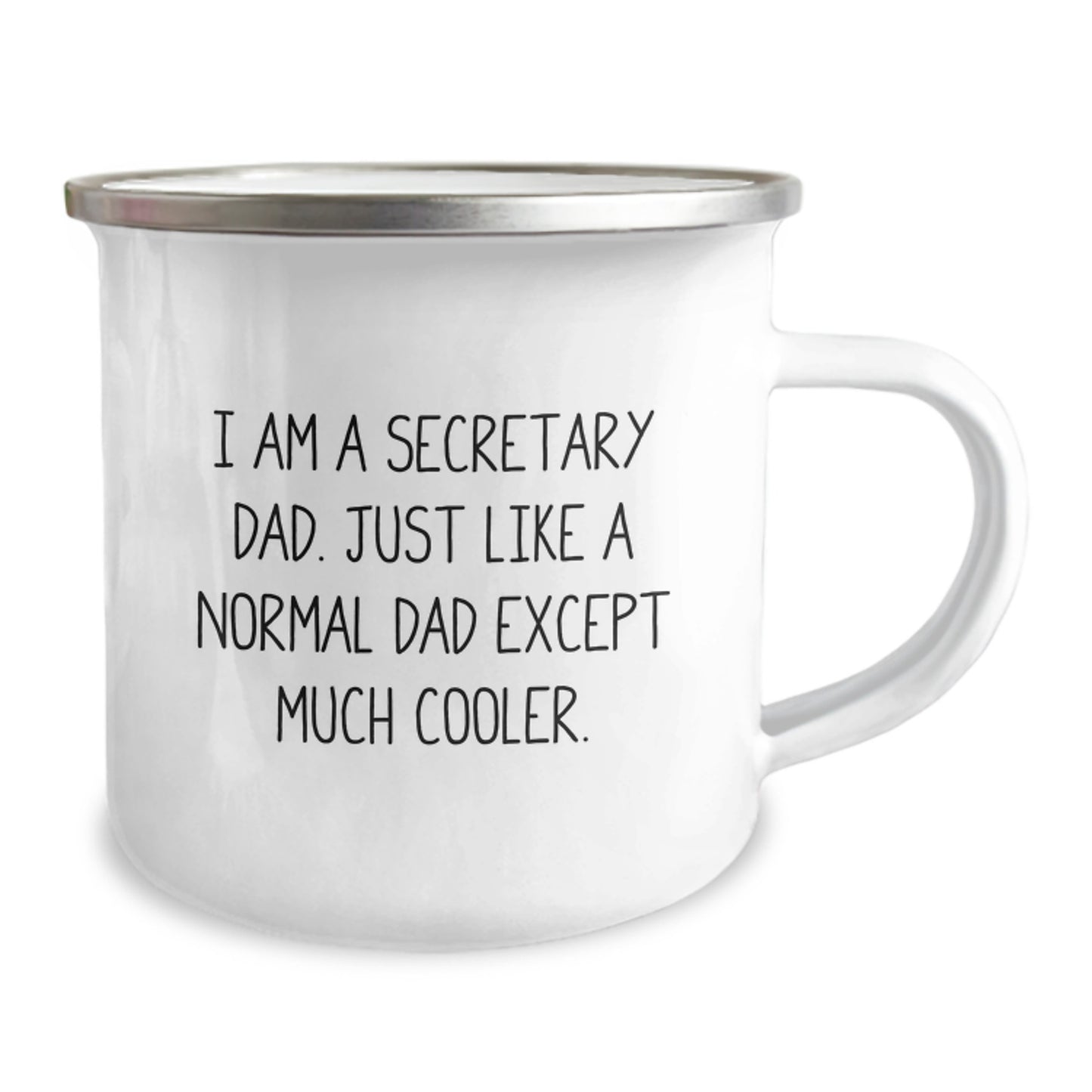 Funny Secretary Dad Gifts, 'I Am A Secretary Dad' Camping Mug for Secretary Men, Unique Christmas Unique Gifts from Family - Image 2