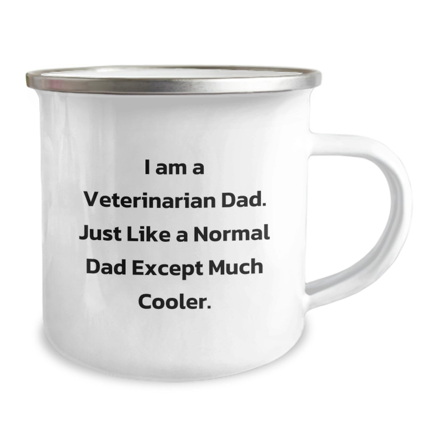 Gifts from Dad - 'I Am A Veterinarian Dad' Funny Camping Mug for Veterinarian Friends on Valentine's - Image 2