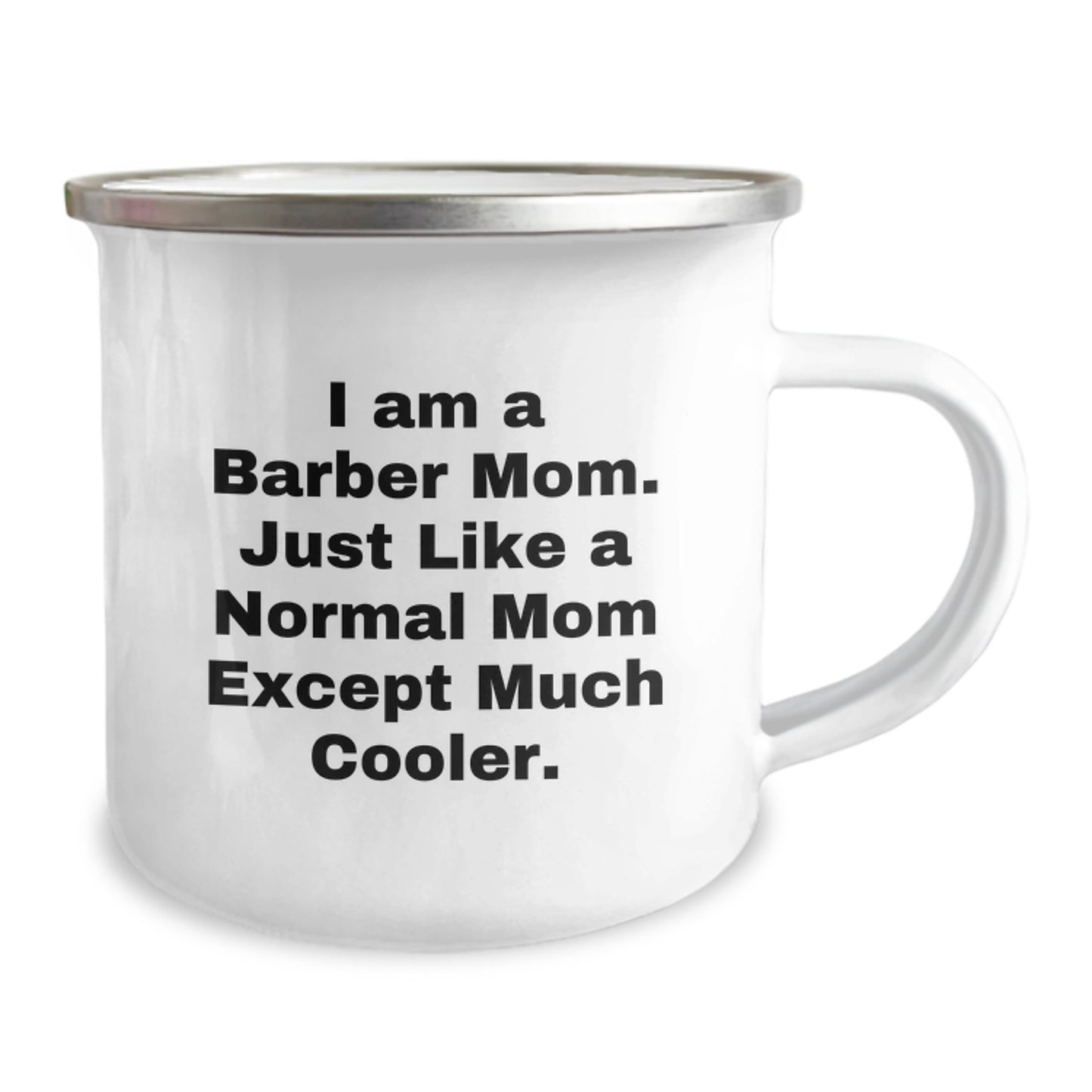 Funny Barber Mom Gifts for Men Birthday Camping Mug, Gifts from Family to Barber Dad, Unique Birthday Unique Gifts for Barber Friends - Image 2