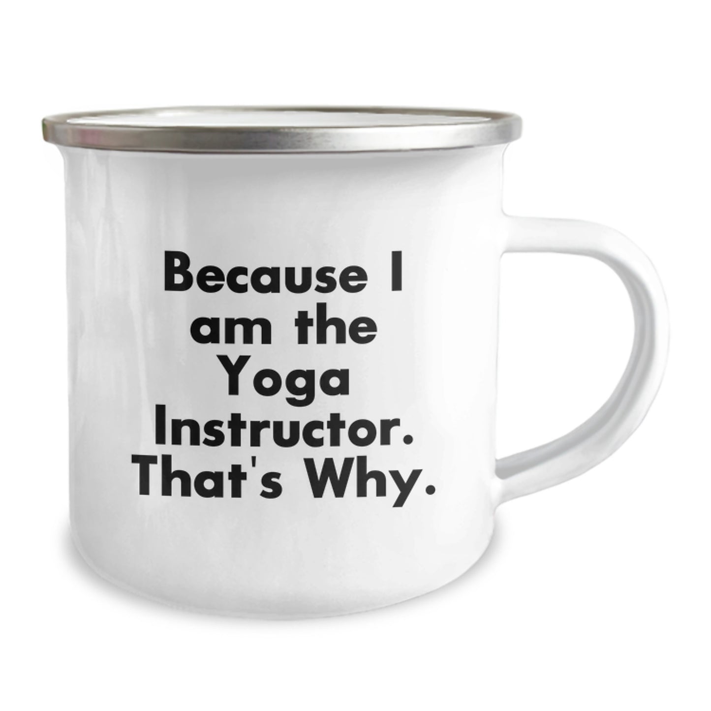 Funny Yoga Instructor Gifts from Friends for Birthday Unique Mugs Because I Am The Yoga Instructor That's Why - Image 2