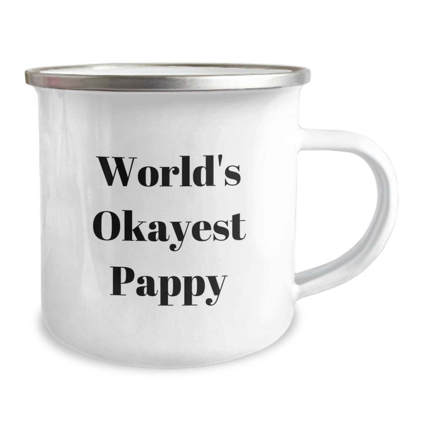 Funny Pappy Gifts for Men, World's Okayest Pappy Camping Mug, Birthday Unique Gifts from Friends - Image 2
