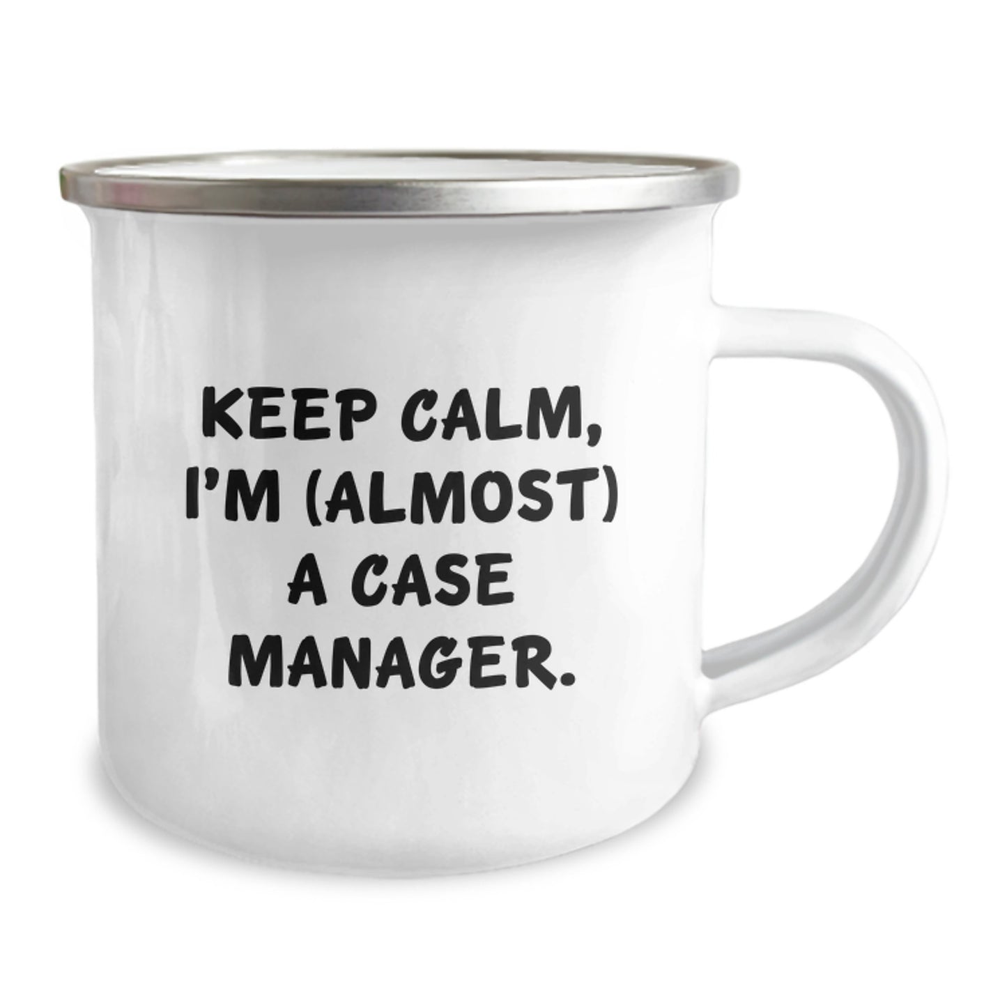 Funny Case Manager Camping Mug Gifts for Him, 'Keep Calm, I'm (almost) A Case Manager.' Birthday Unique Gifts from Friends - Image 2