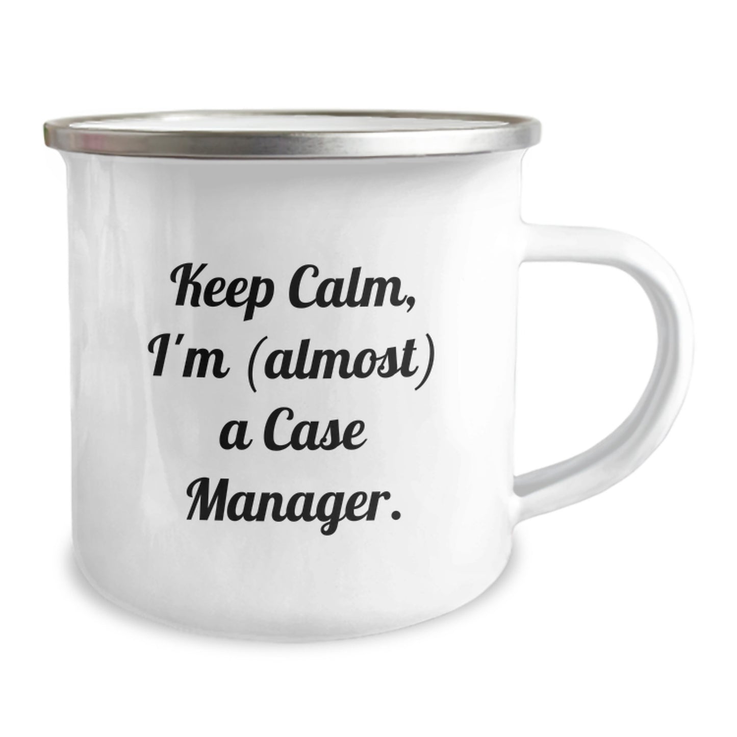 Funny Case Manager Gifts from Friends - Keep Calm I'm (almost) A Case Manager. Birthday Unique Mugs for Case Mangers - Image 2