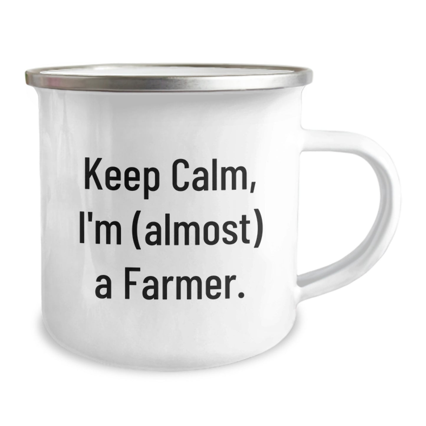 Funny Farmer Gifts for Friends Men from Family - Keep Calm I'm (almost) A Farmer. Camping Mug Birthday Unique Gifts - Image 2