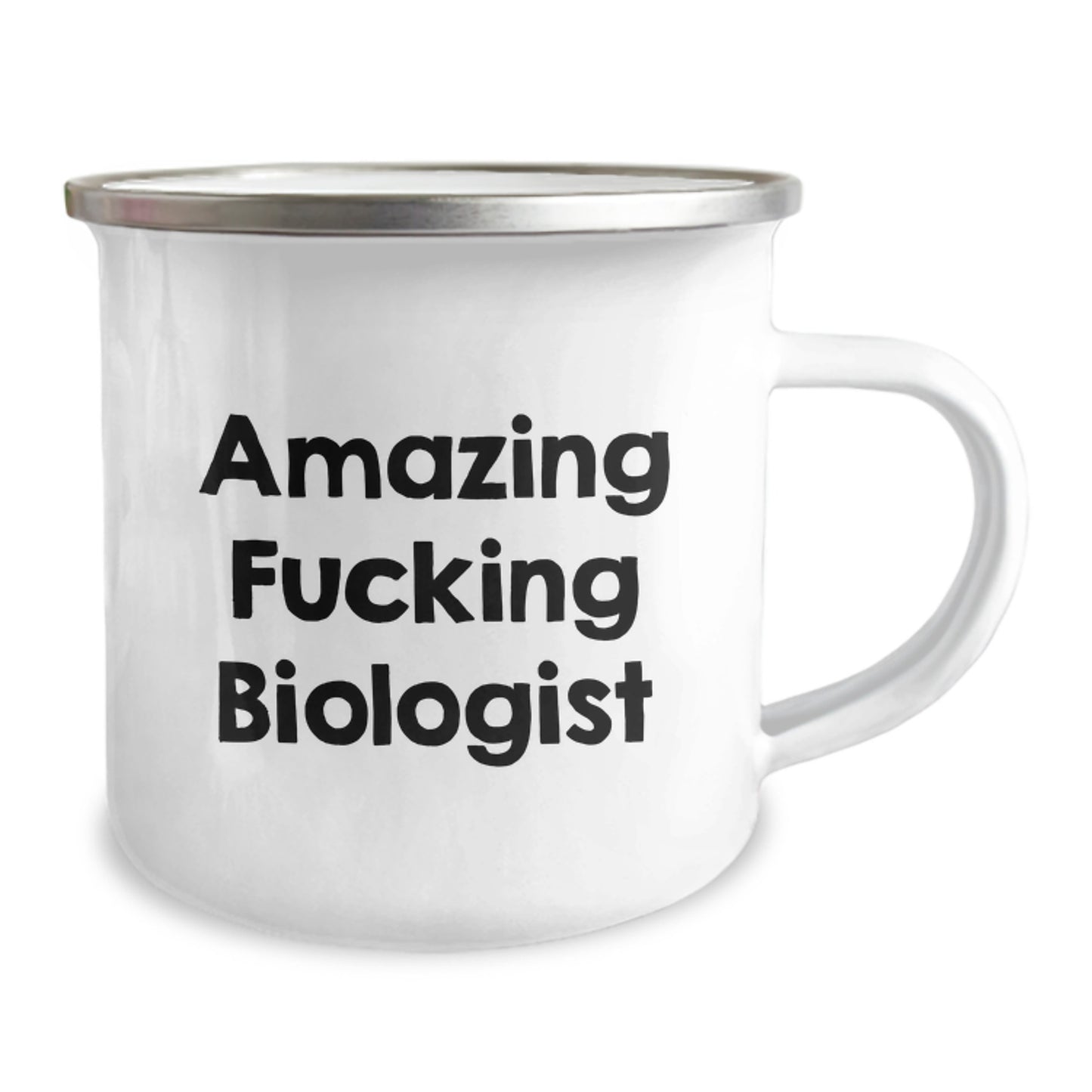 Funny Biologist Gifts from Men, Valentine's Unique Camping Mug, Amazing F--king Biologist Quote for Biologist Friends, 12 oz Stainless Steel - Image 2