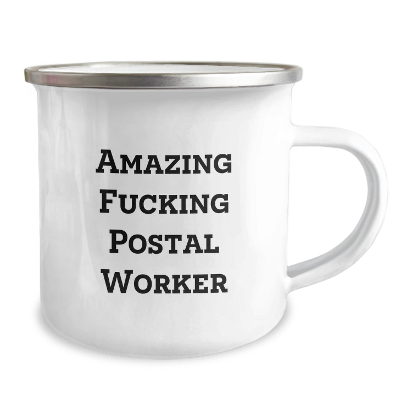 Funny Postal Worker Gifts from Friends - Amazing F--king Postal Worker Camping Mug Stainless Steel Birthday Surprise - Image 2