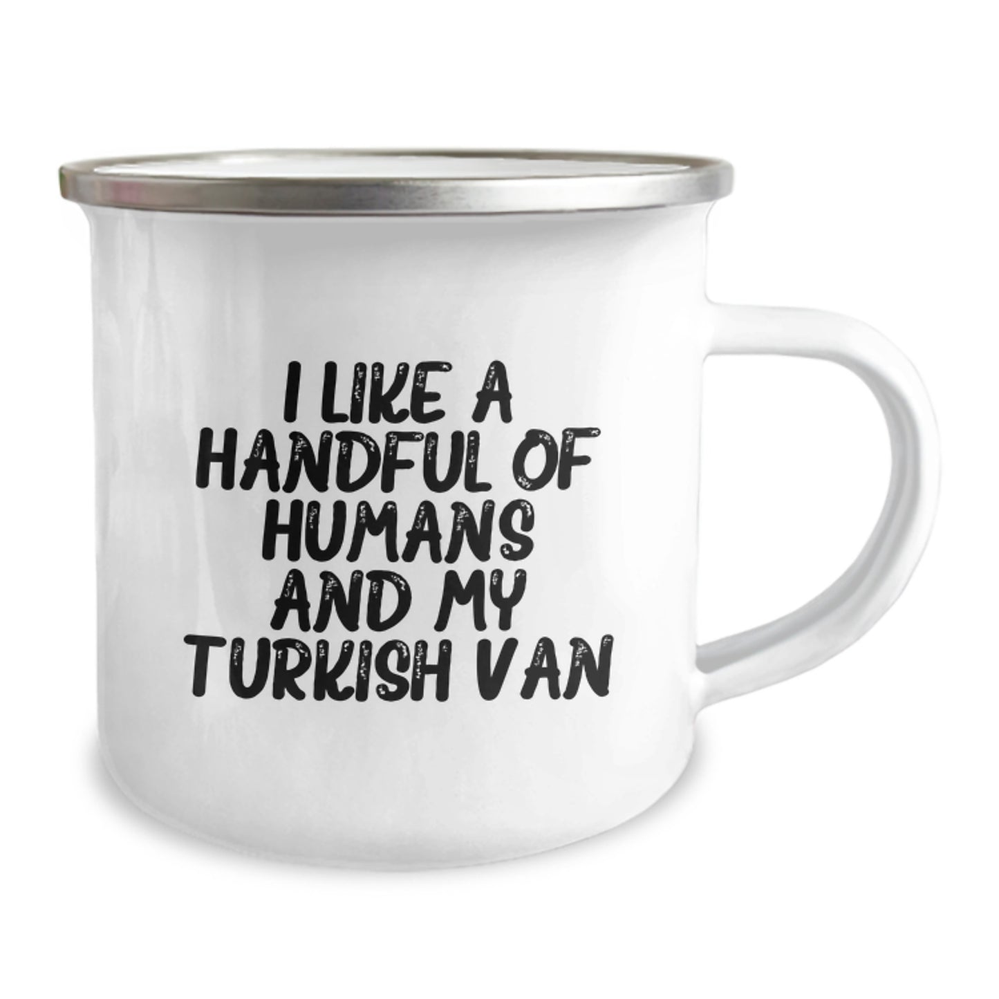 Funny Turkish Van Cat Lover Gifts from Men to Women, Unique Valentine's Unique Gifts for Turkish Van Cat Enthusiasts, Insulated Camping Mug - Image 2
