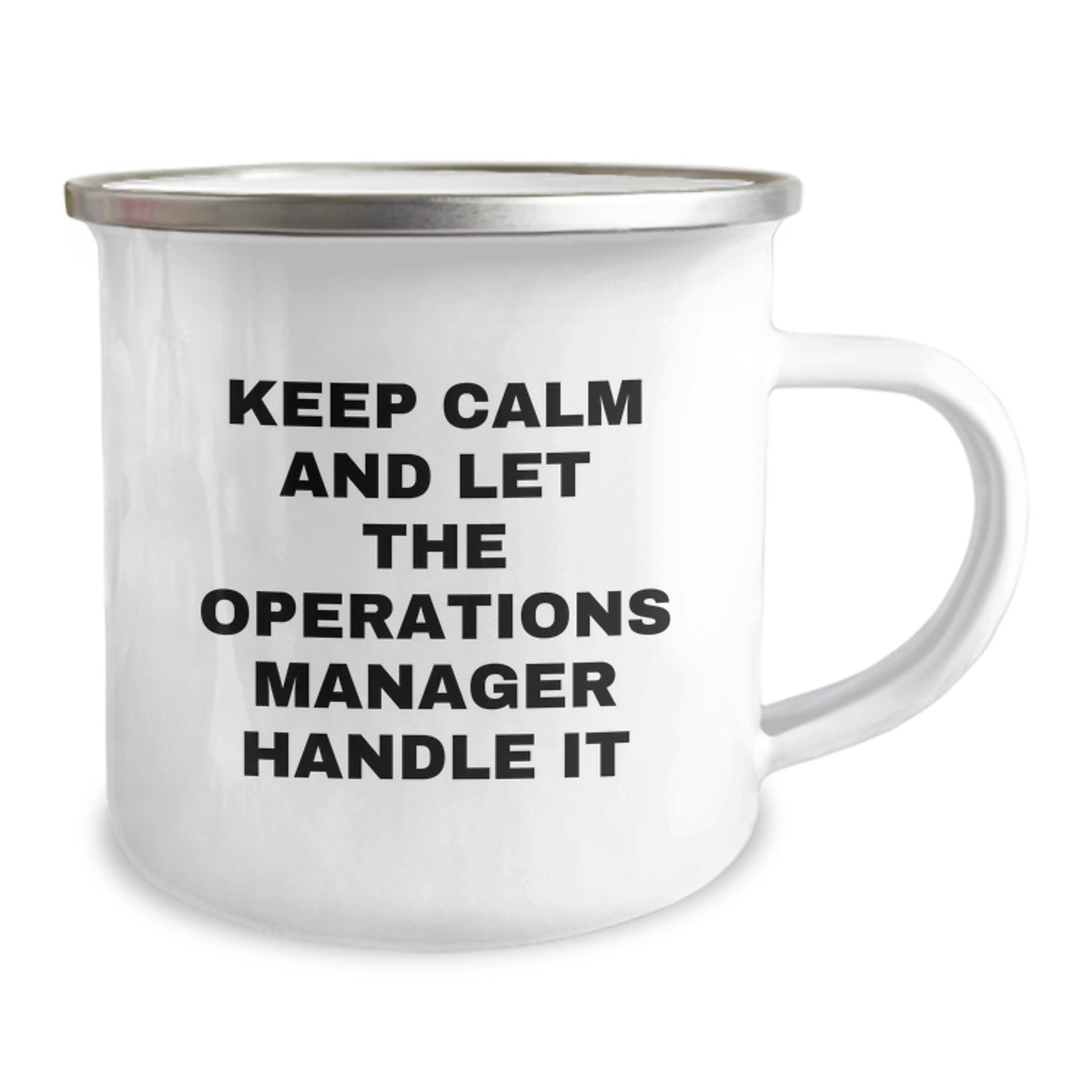 Gifts from Family, Funny Operations Manager Camping Mug - Mother's Day Unique Gifts for Operations Manager, Keep Calm And Let The Operations Manager Handle It, Camping Mug for Operations Manager Men - Image 2