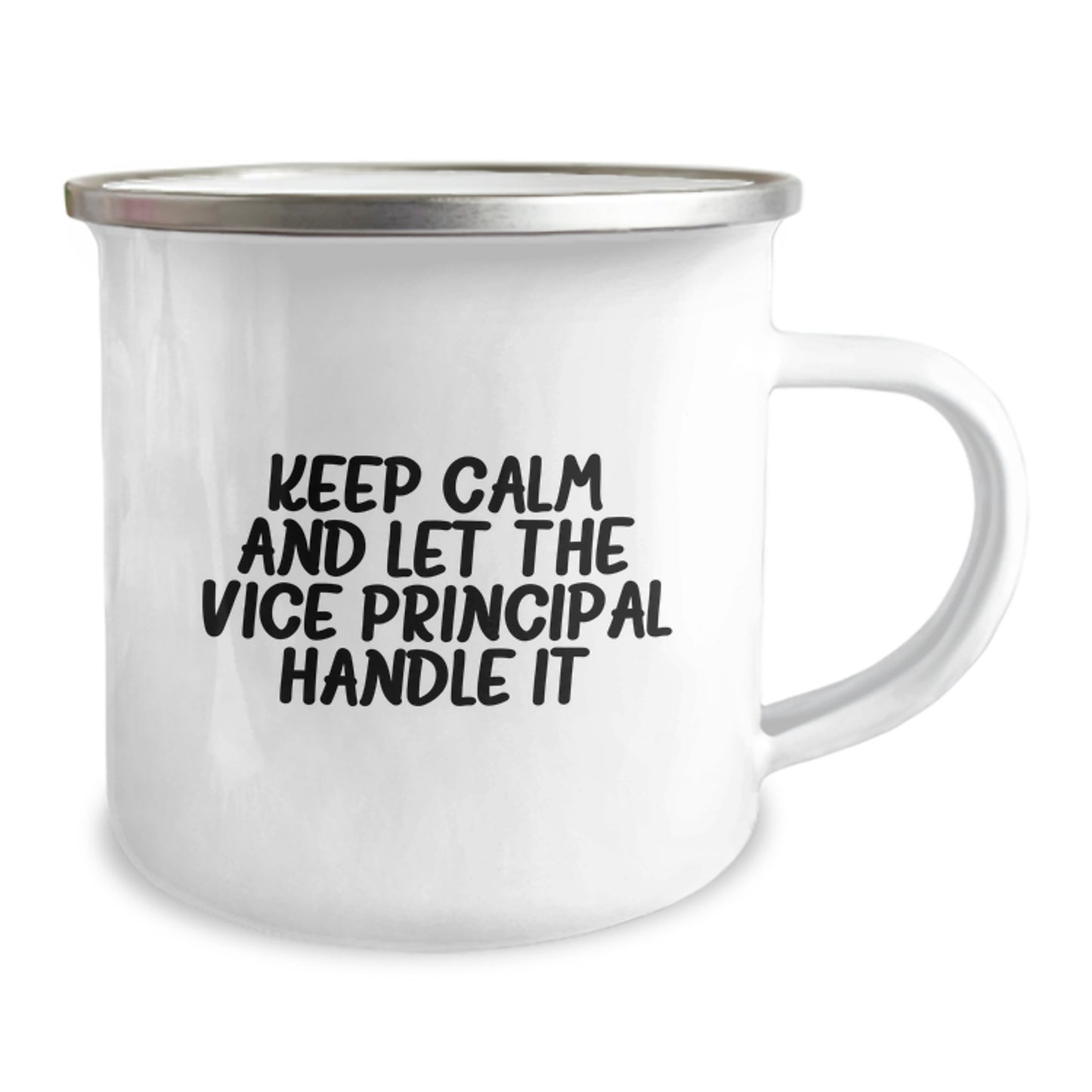 Funny Vice-Principal Gifts for Men, Keep Calm and Let the Vice-Principal Handle It, Valentine's Unique Gifts from Friends, 12 oz Stainless Steel Camping Mug - Image 2