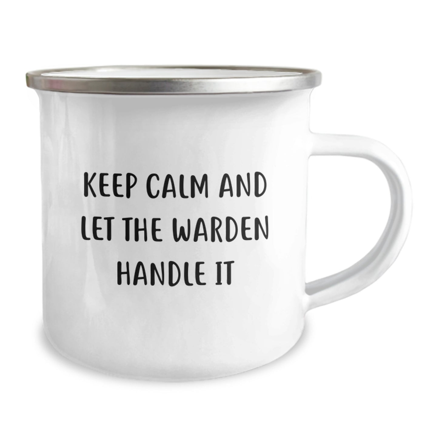 Funny Warden Camping Mug Gifts from Men to Friends on Valentine's - Keep Calm And Let The Warden Handle It - Image 2