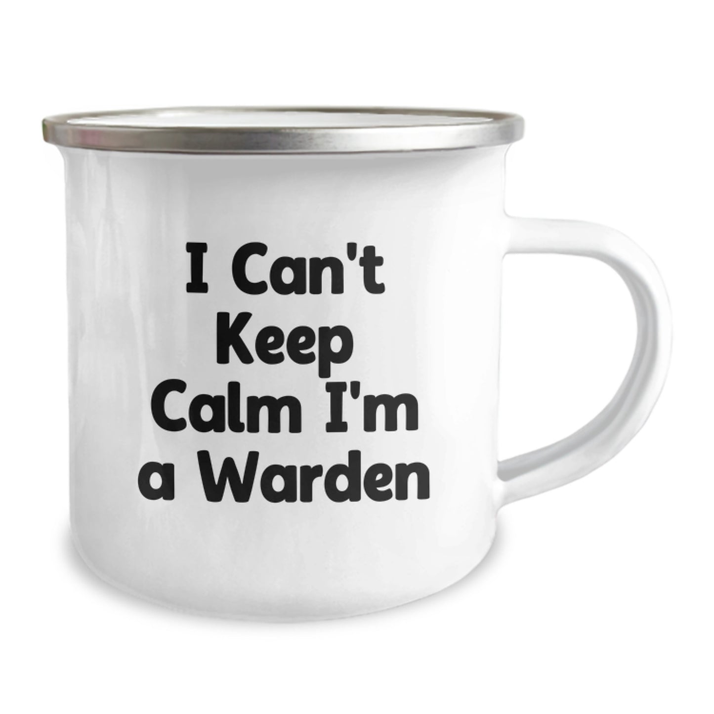 Funny 'I Can't Keep Calm I'm A Warden' Camping Mug Gifts from Friends for Men on Christmas Unique Gifts - Image 2