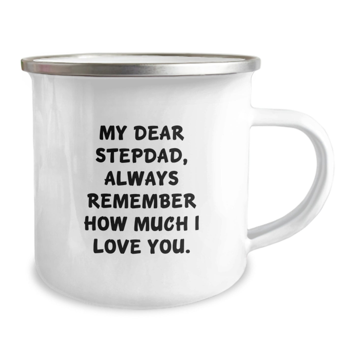 Personalized Stepdad Camping Mug, Funny Quote Gifts from Family for Stepdad on Valentine's - Image 2