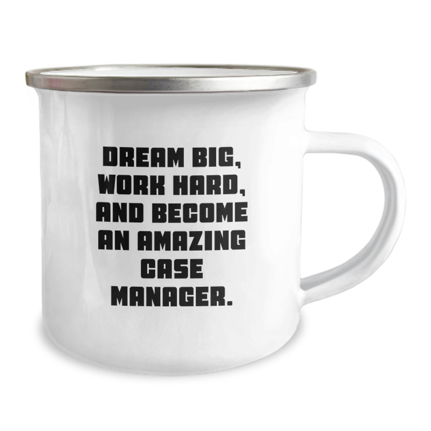 Funny Case Manager Gifts from Friends for Valentine's Unique Case Manager Camping Mug with Dream Big Quote - Image 2