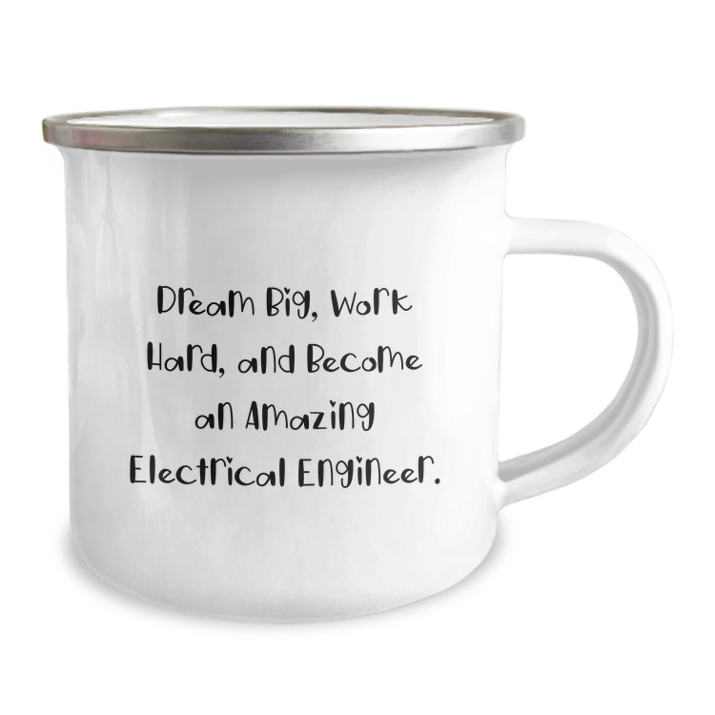Funny Electrical Engineer Gifts, Valentine's Unique Gifts for Men, Women, Electrical Engineer Friends, Work Hard, Become Amazing Camping Mug - Image 2