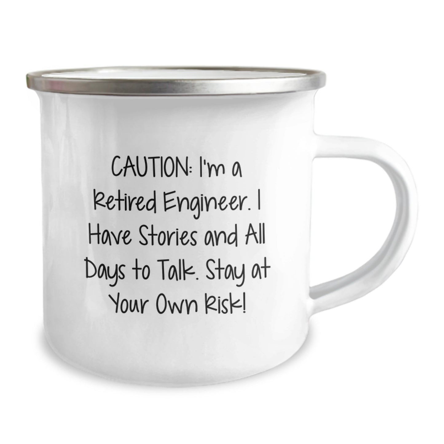 Funny Engineer Gifts from Men, Best Camping Mug for Birthday Unique Presents, Stay At Your Own Risk! Engineer Quote - Image 2