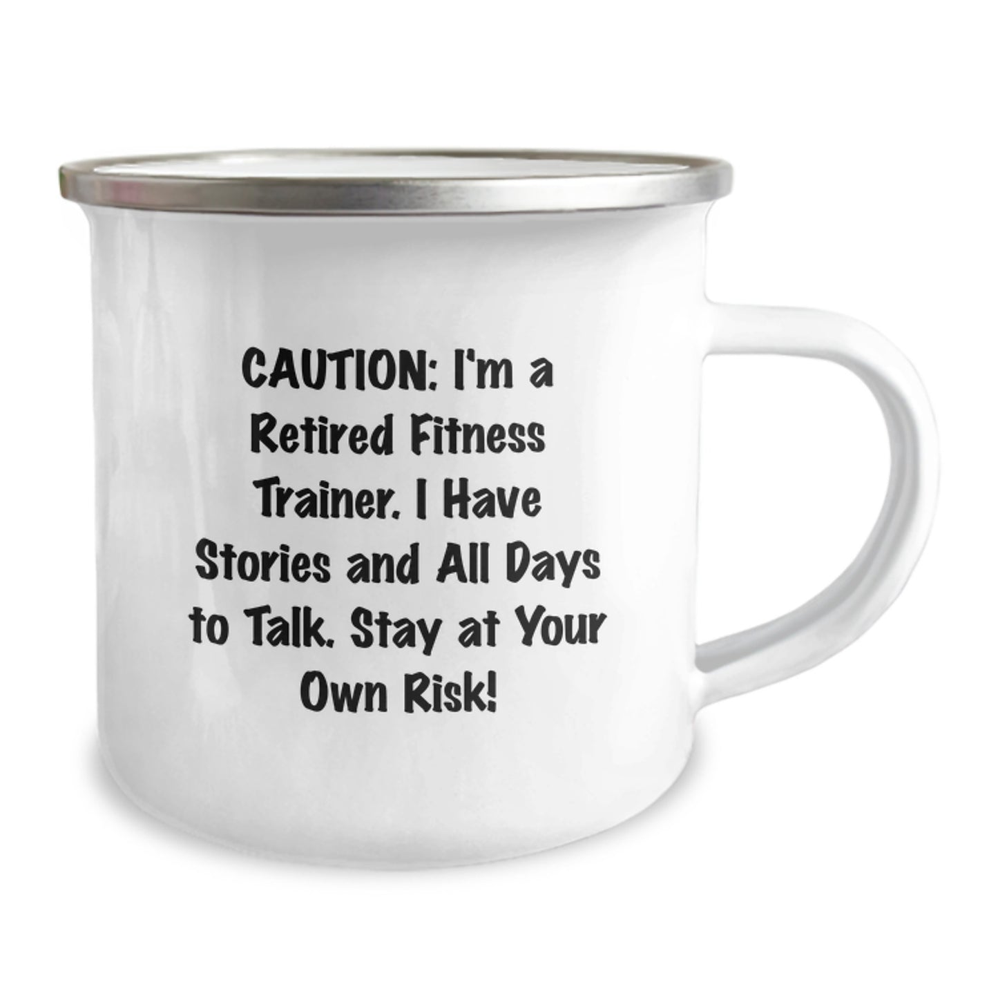 Funny Fitness Trainer Birthday Unique Gifts from Friends Unique Camping Mug - Retired Trainer Stories - Image 2