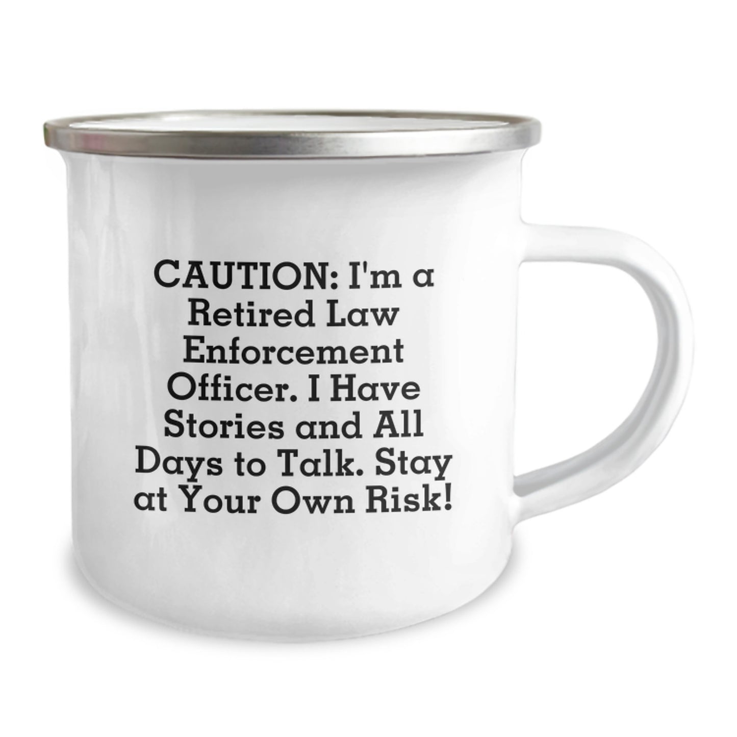 Birthday Gift for Her Retired Law Enforcement Officer Camping Mug - Image 2