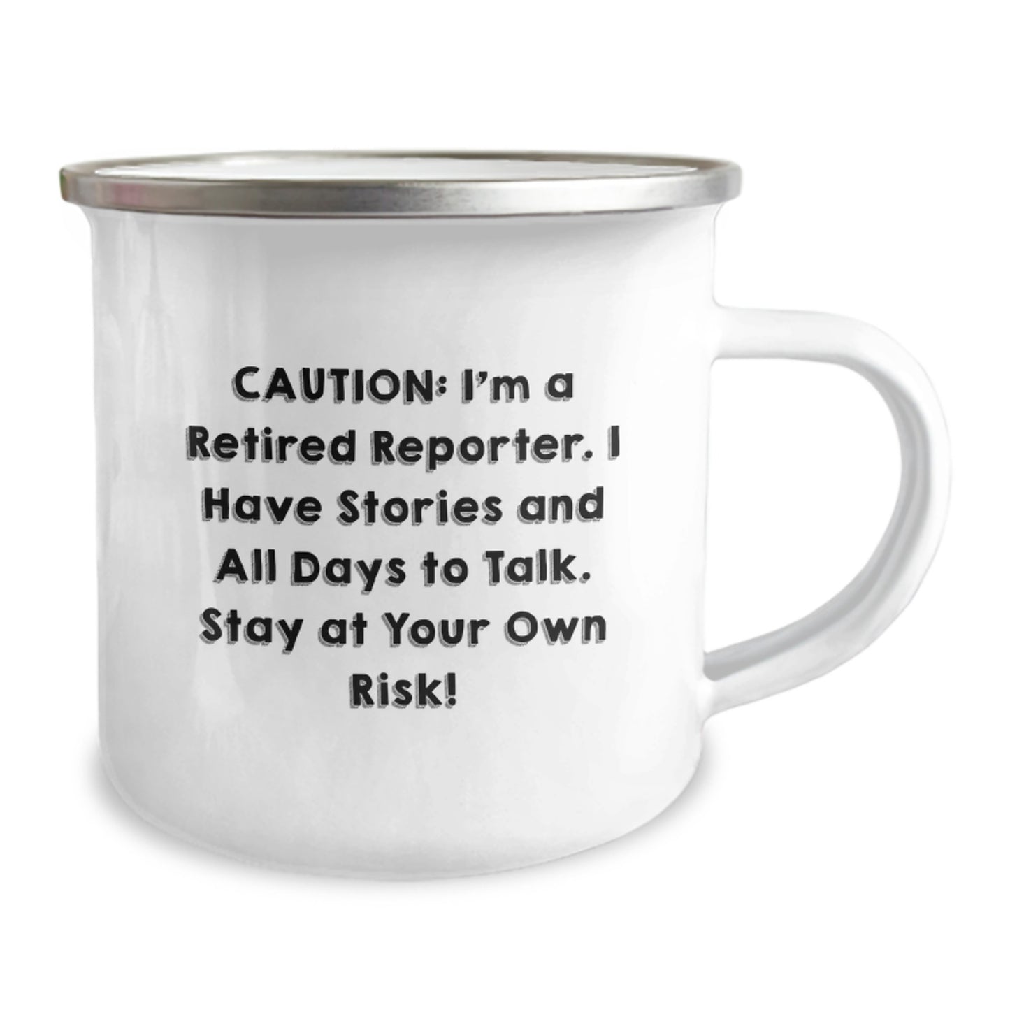 Gifts from Friends and Family for Reporter, Funny Camping Mug - Caution: I'm A Retired Reporter - Valentine's Unique Gifts - Image 2