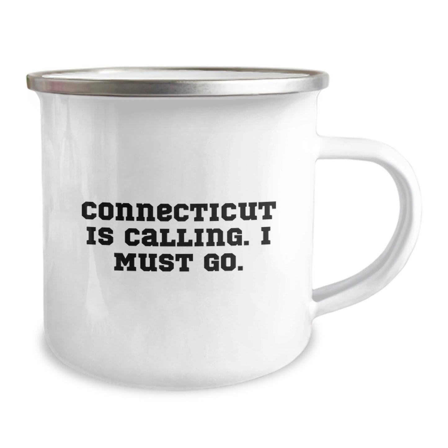 Connecticut Enamel Camping Mugs, Funny Quote Gifts from Friends, Unique Valentine's Gifts for Men Women Family, Camping Gear Store - Image 2