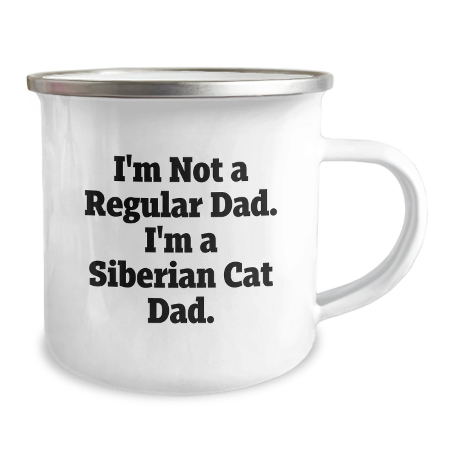 Unique Siberian Cat Dad Gifts for Men from Daughter, Funny Camping Mug for Valentine's - Image 2