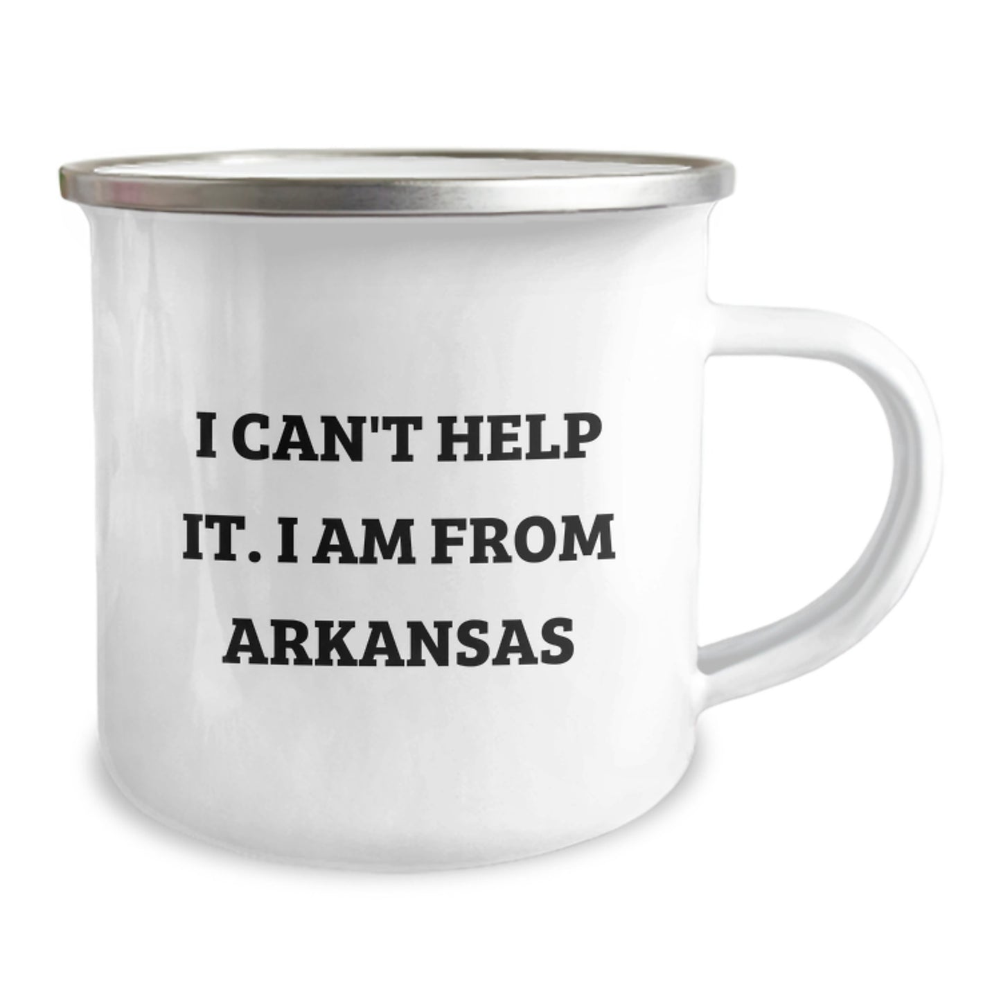 Funny Arkansas Gifts from Friends and Family for Graduation Unique - I'm From Arkansas Camping Mug, 12 oz Stainless Steel Enamel - Image 2