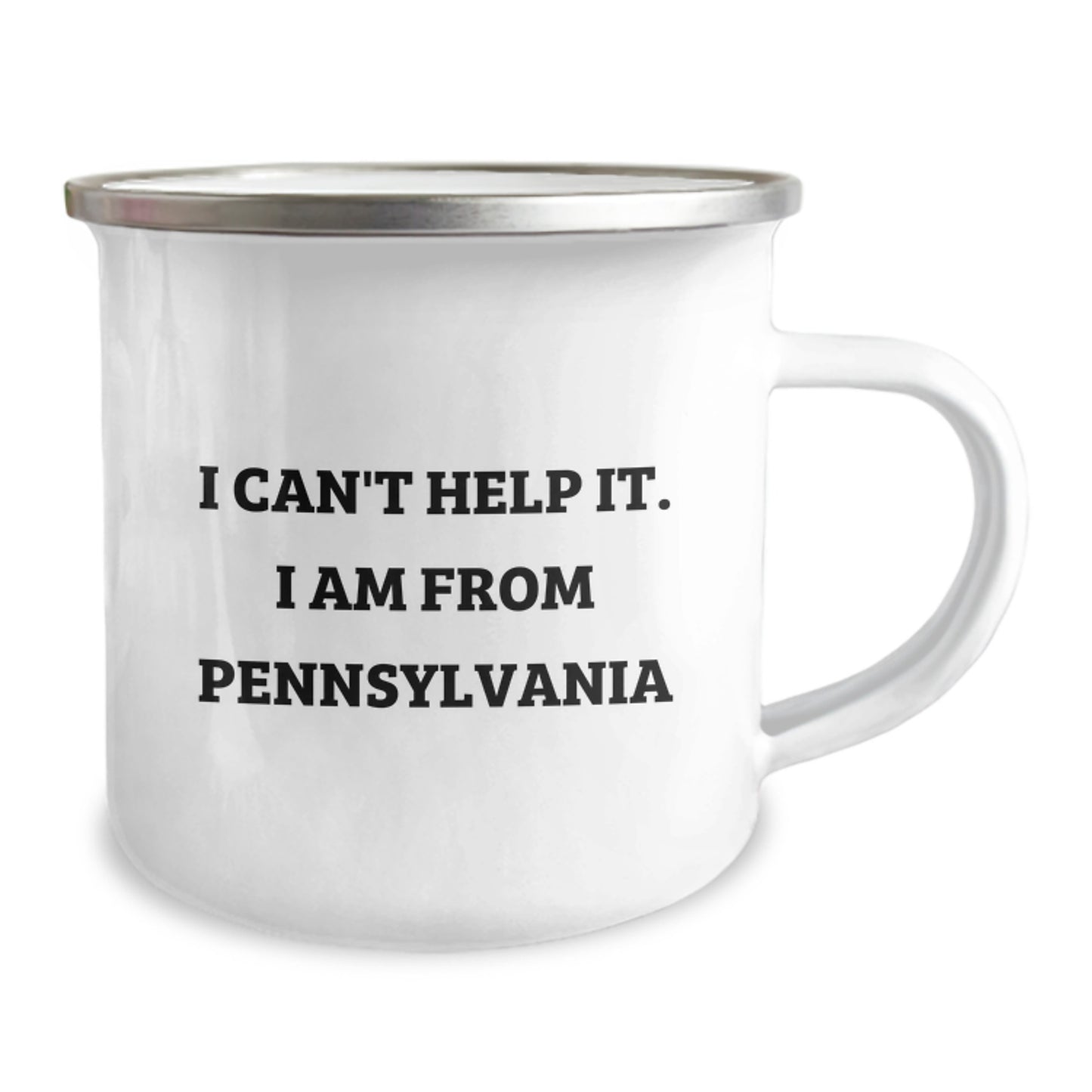 Pennsylvania Camping Mug Gifts for Men from Friends with Funny Quote I Can't Help It - Image 2