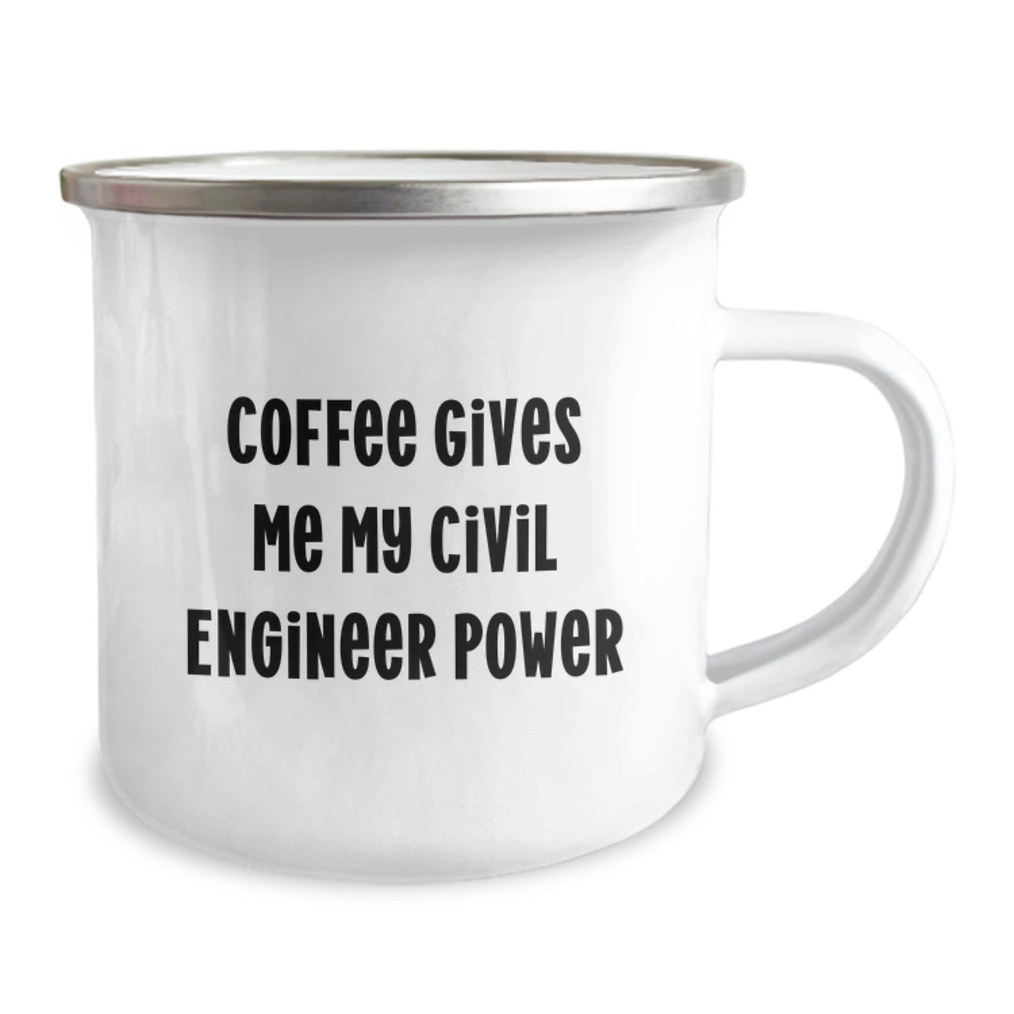 Civil Engineer Christmas Unique Gifts from Men to Friends - Coffee Gives Me Power - Funny Camping Mug - Image 2