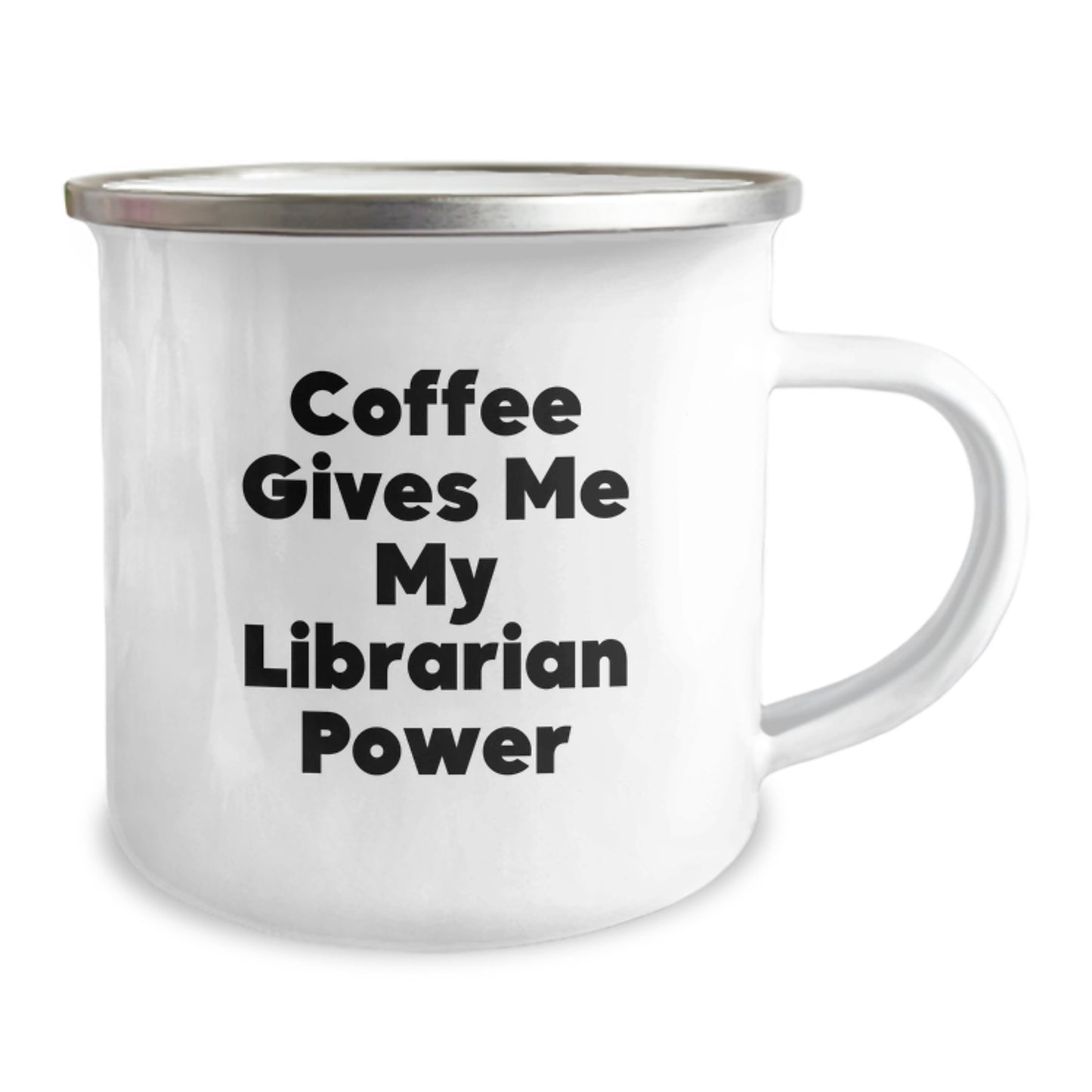 Funny Librarian Gifts from Friends, Valentine's Unique Gifts for Librarian, Funny Camping Mug with 'Coffee Gives Me My Librarian Power' - Image 2